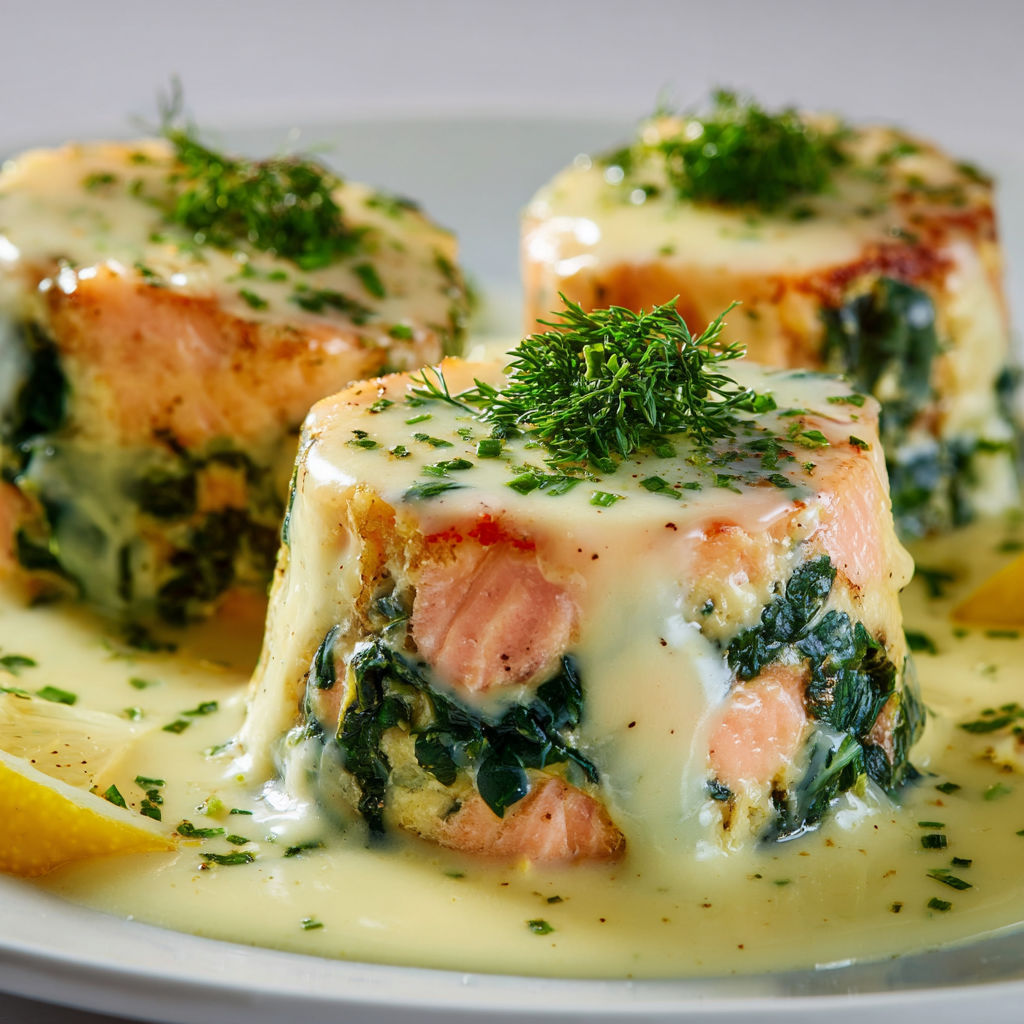 Délice saumon épinards citron tout crémeux.