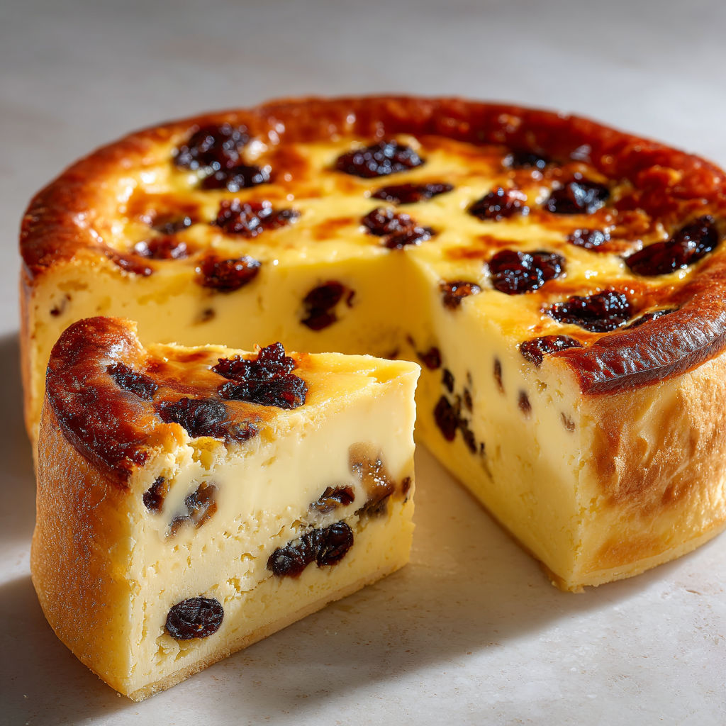 Far breton aux pruneaux texture toute douce à la vanille.