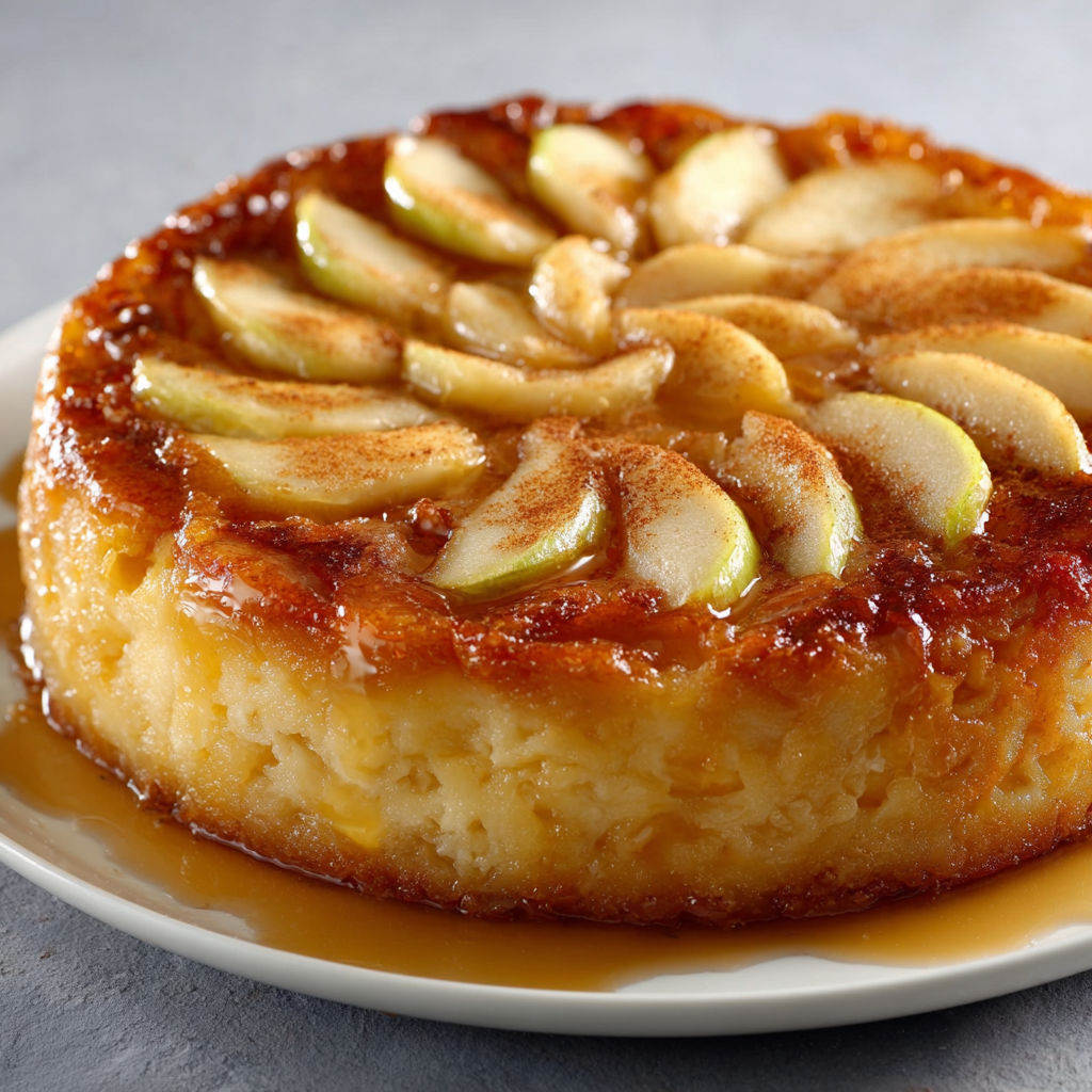Délicieux flan alsacien avec pommes tendres et cannelle.