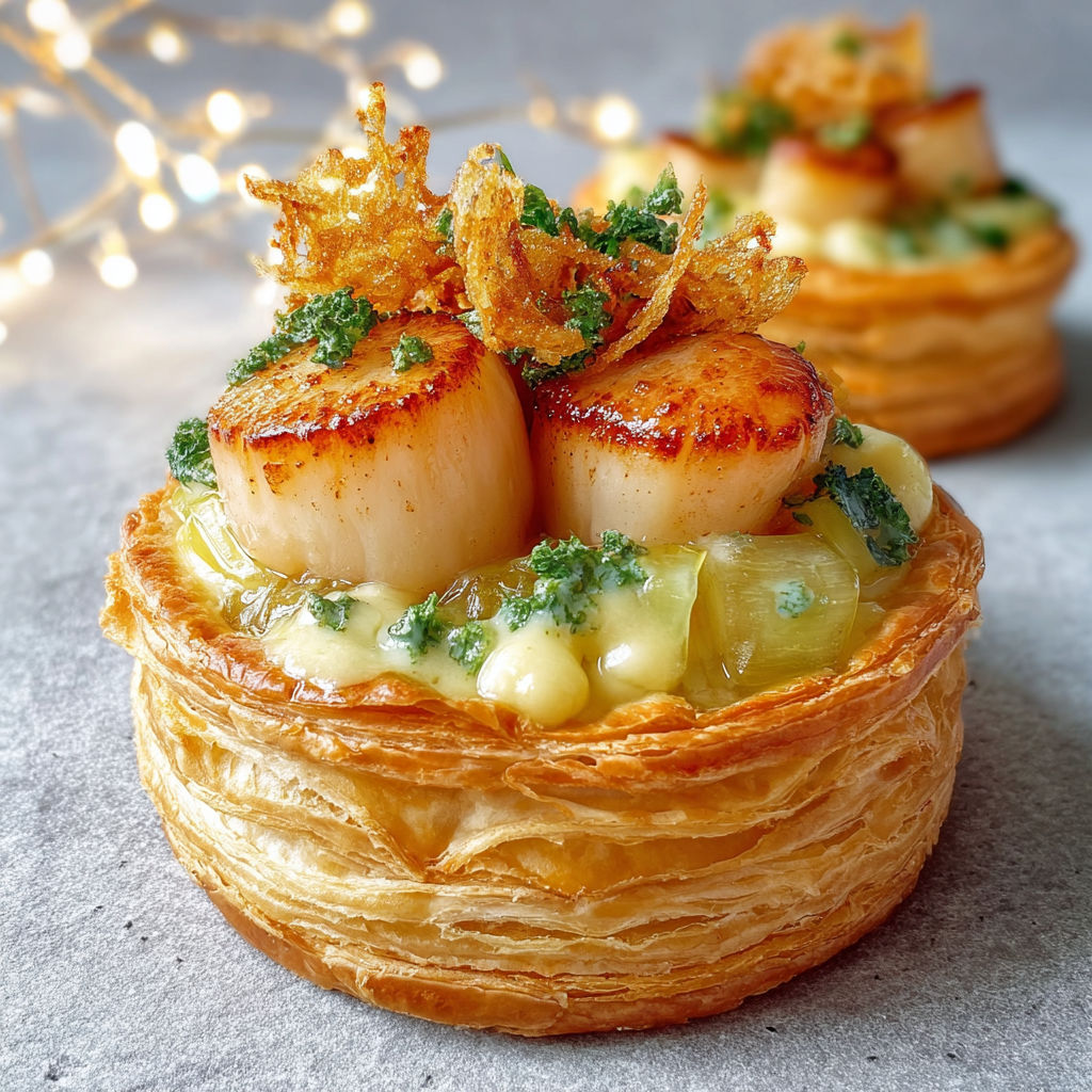 Saint-Jacques et Poireaux : Vol-au-Vent Festif pour le Réveillon.