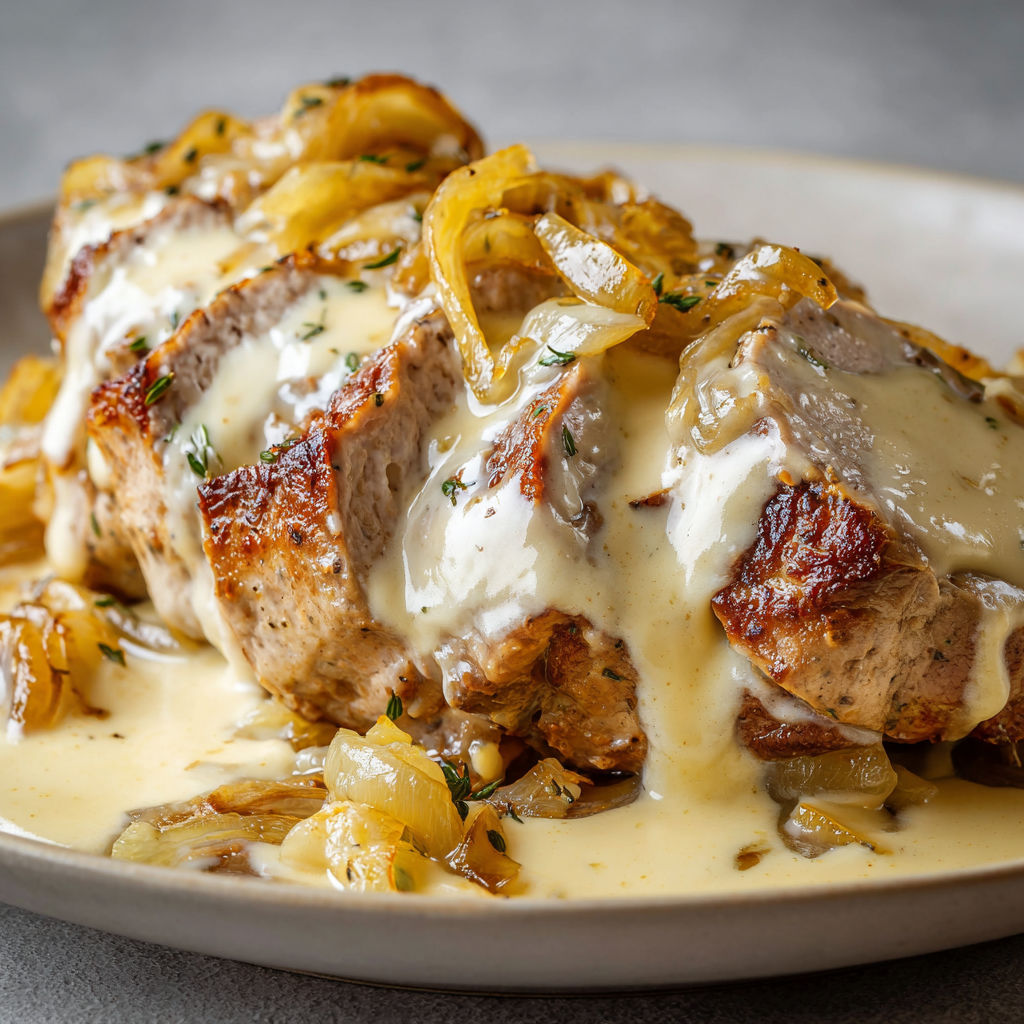 Filet mignon à la montagne, oignons caramélisés et reblochon coulant.