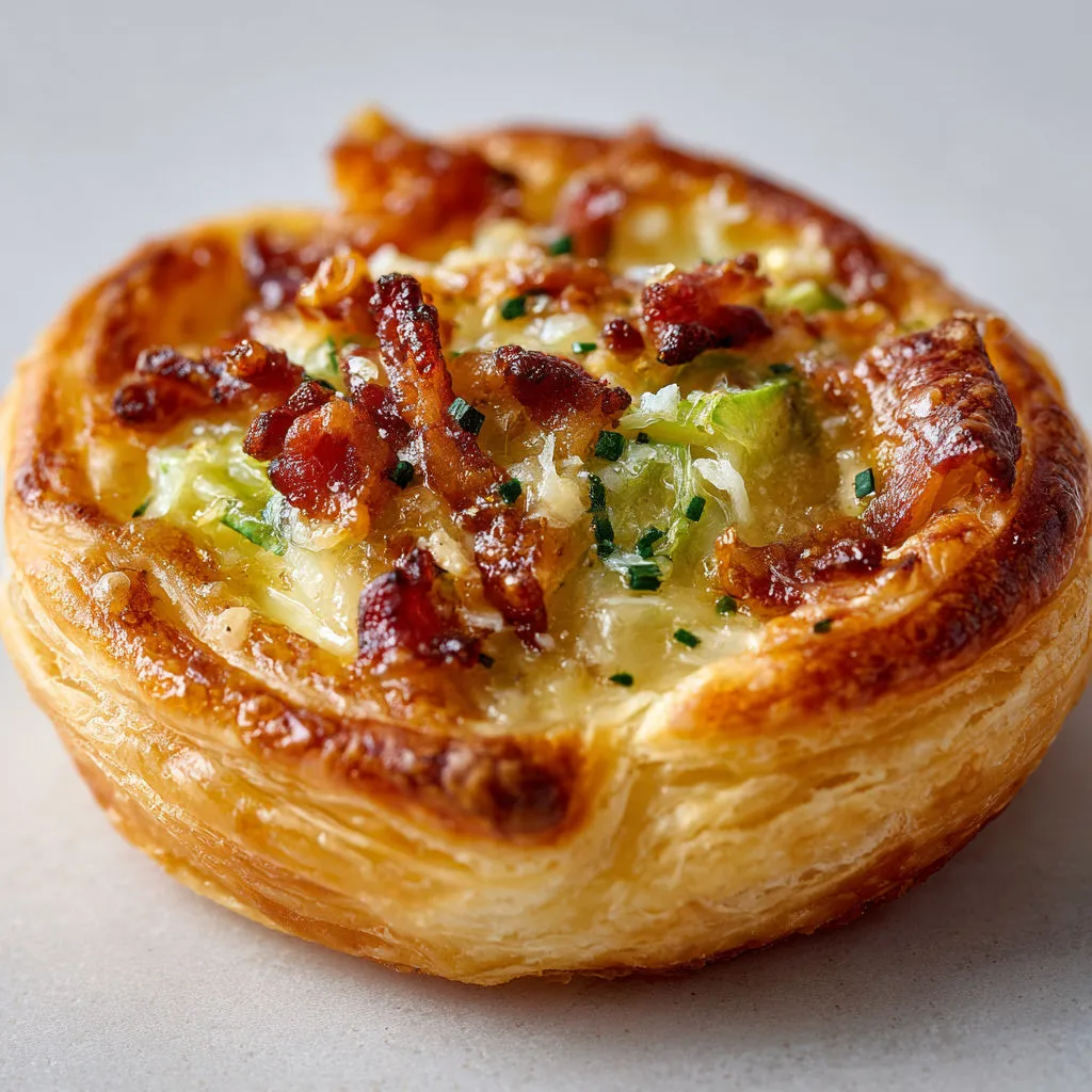 Minis tartelettes ultra crousti aux poireaux fondants, Comté et bacon.