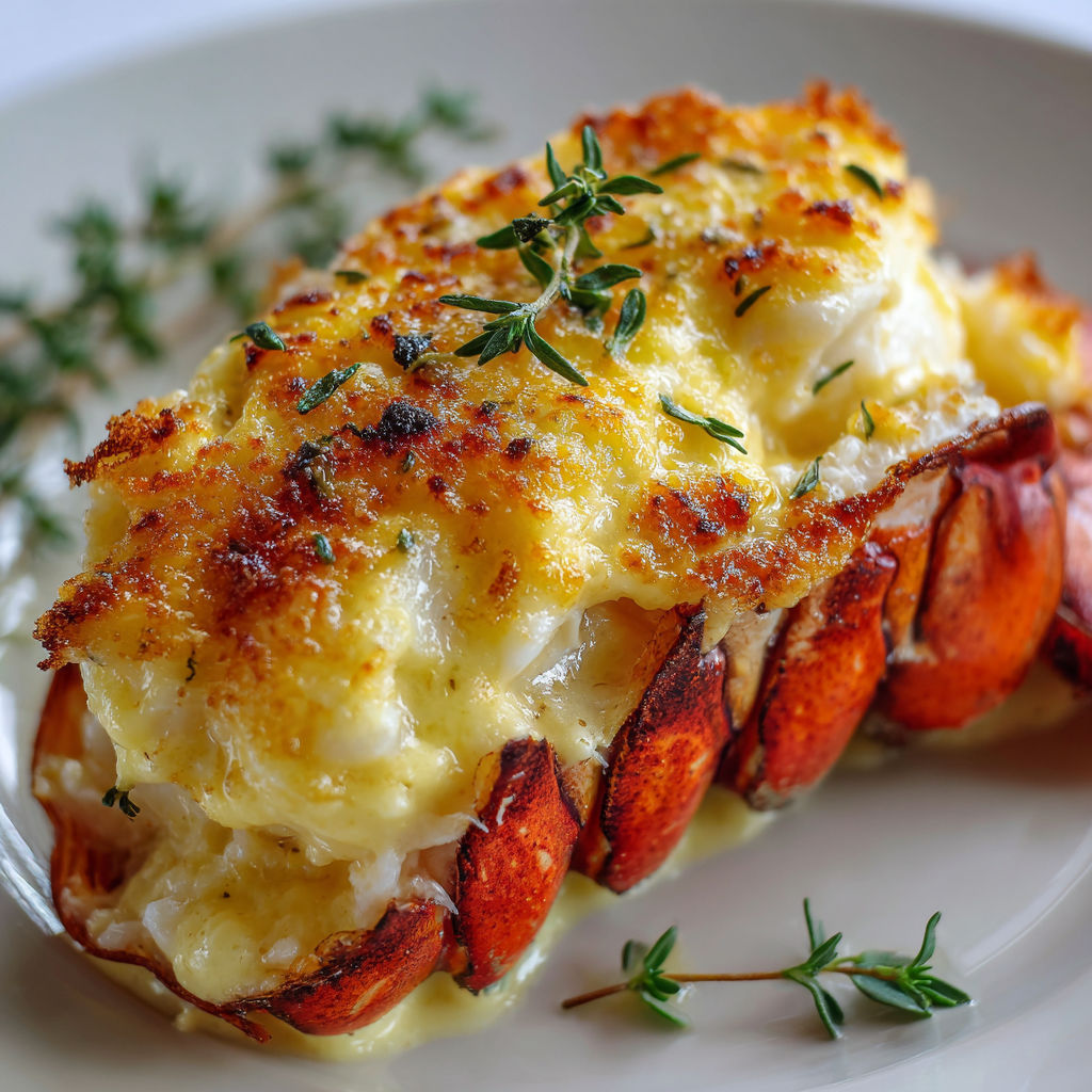 Homard doré au champagne et sabayon aérien.