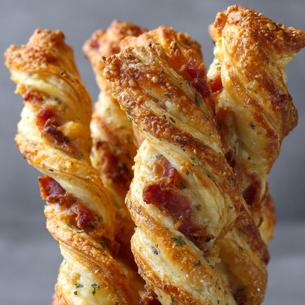 Torsades feuilletées festives apéro - Pâte feuilletée torsadée aux herbes, parfait à grignoter.