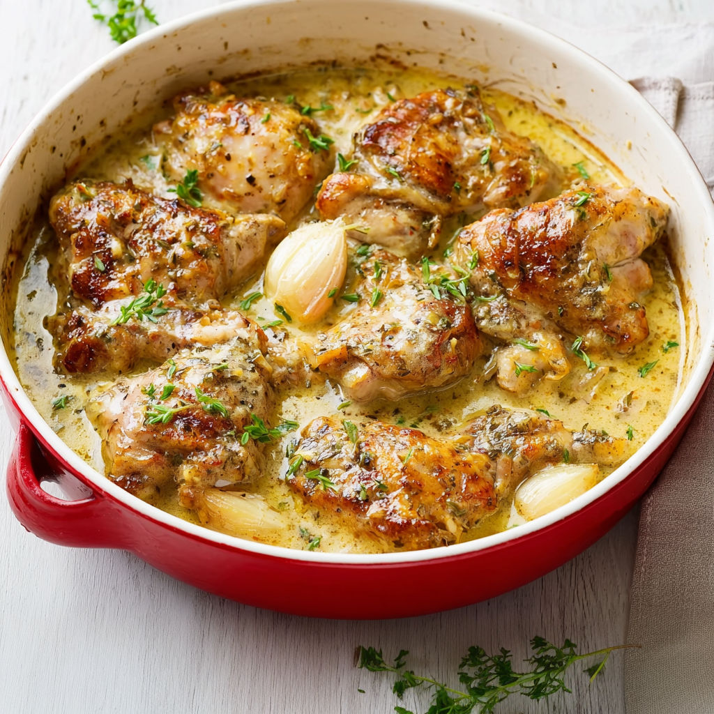 Cocotte de lapin à la moutarde façon famille, super réconfortant.