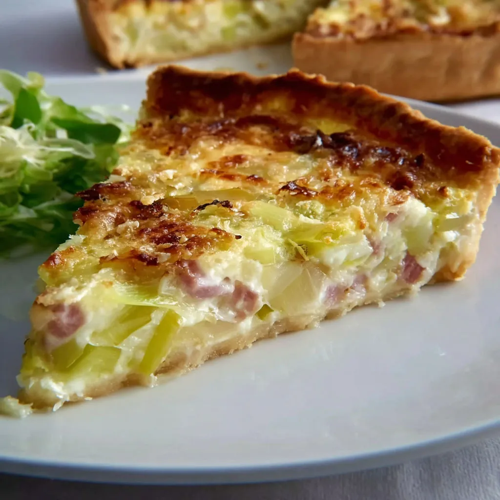 Tarte Poireaux & Jambon Légère et Craquante.