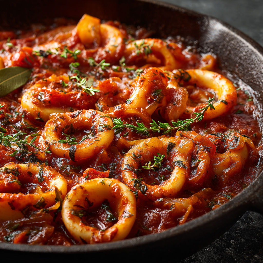 Encornets moelleux mijotés aux accents du sud.