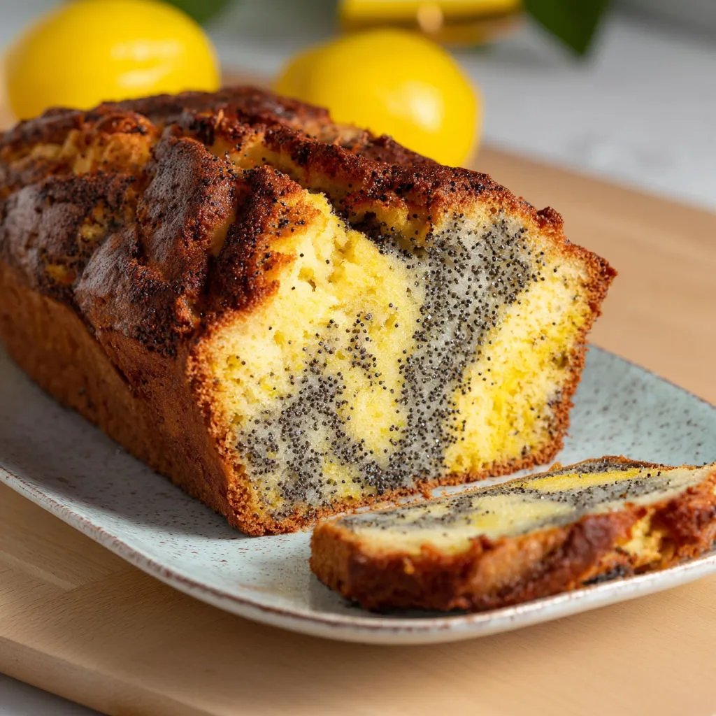 Part de gâteau citron pavot ultra tendre qui fait l’unanimité.