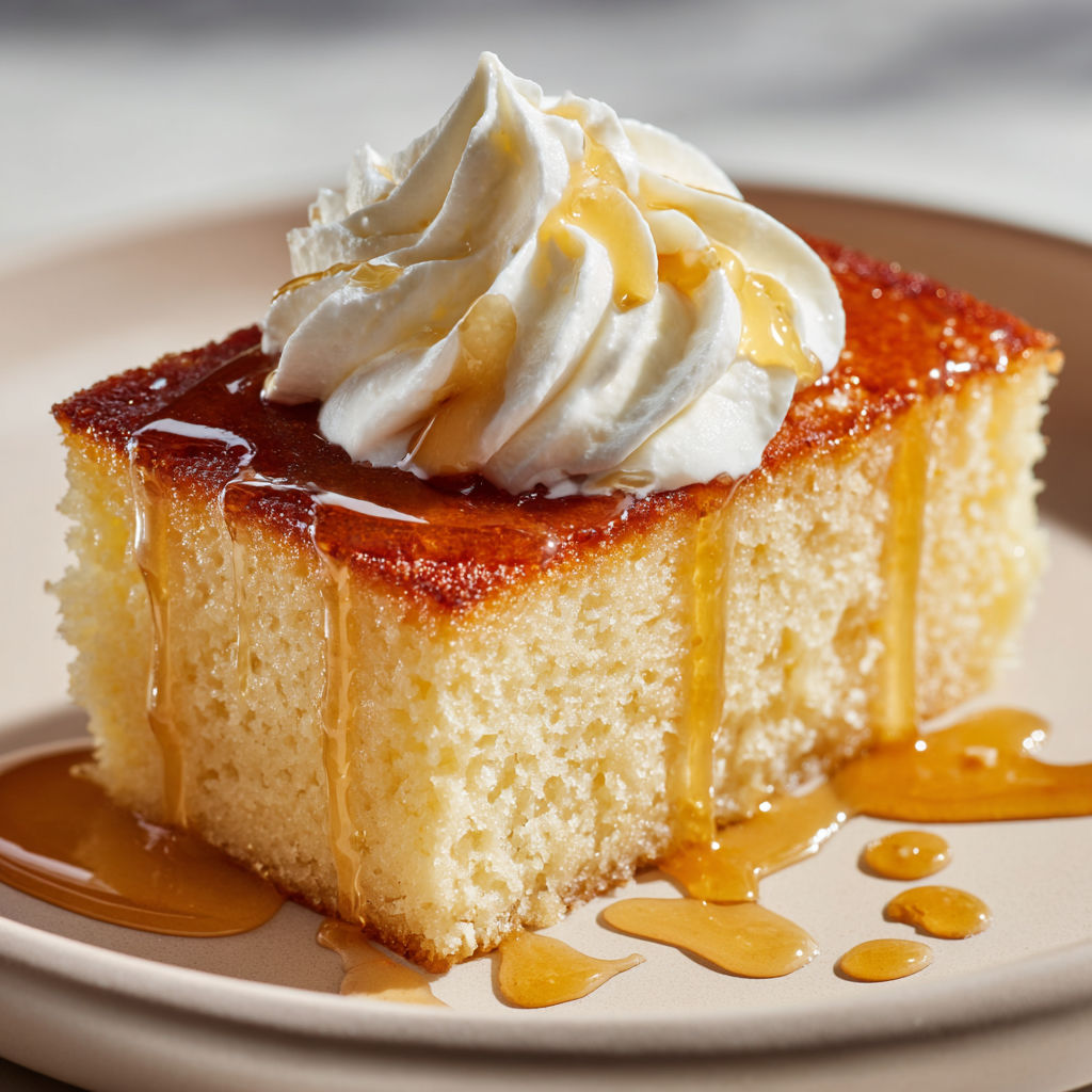 Délicieux gâteau de semoule tout doux comme chez mamie.