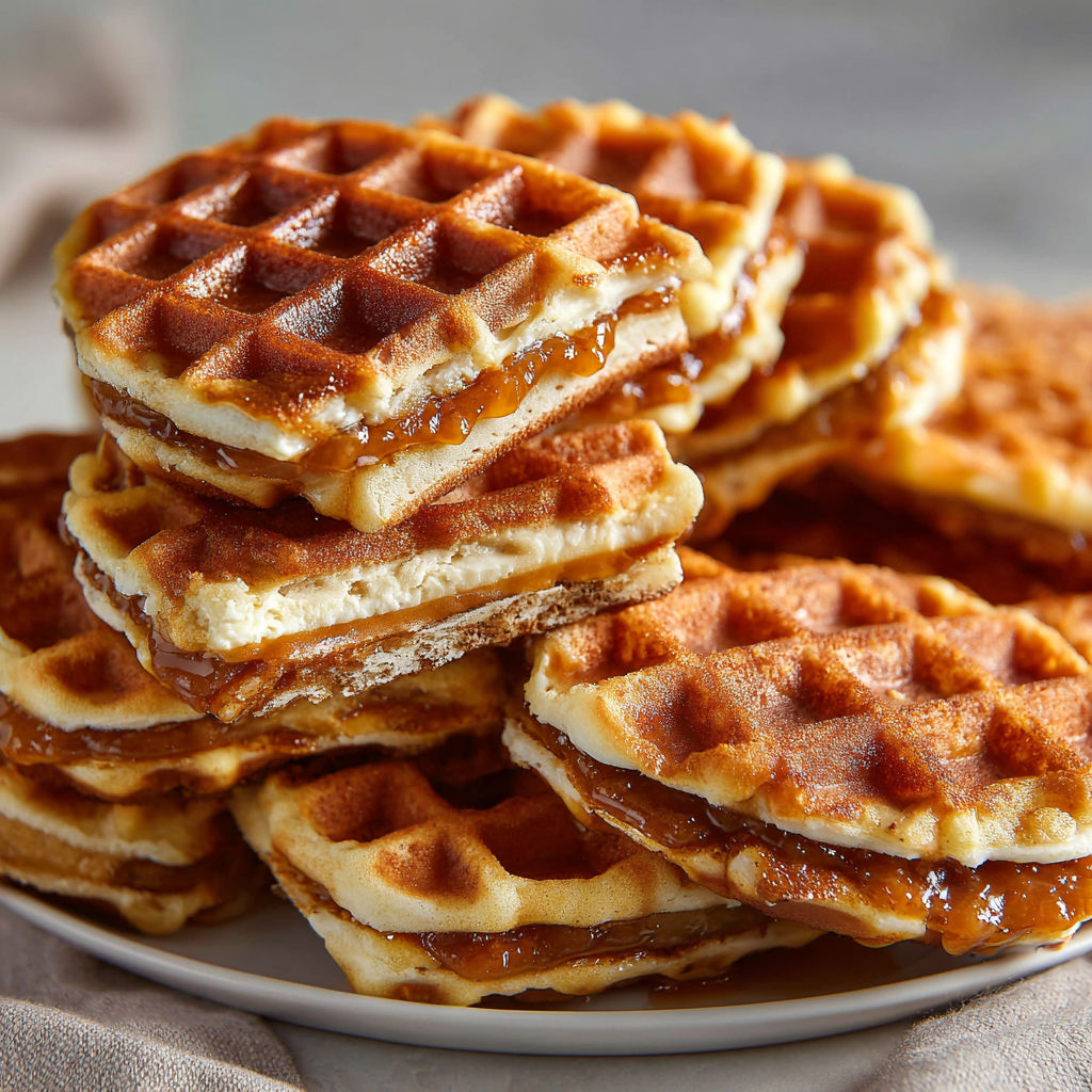 Gaufres flamandes maison ultra moelleuses au centre généreux de cassonade.