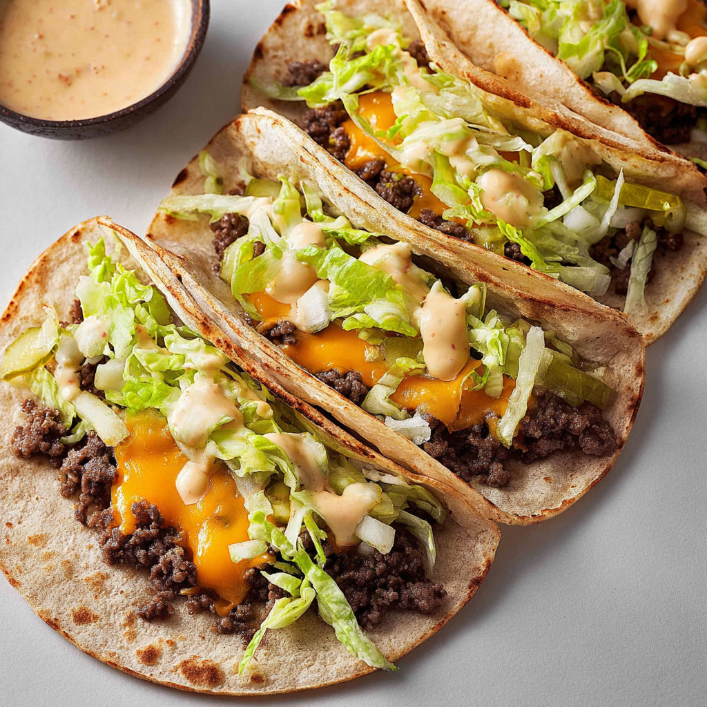 Tortillas smash façon burger, fromage coulant et toppings croquants.
