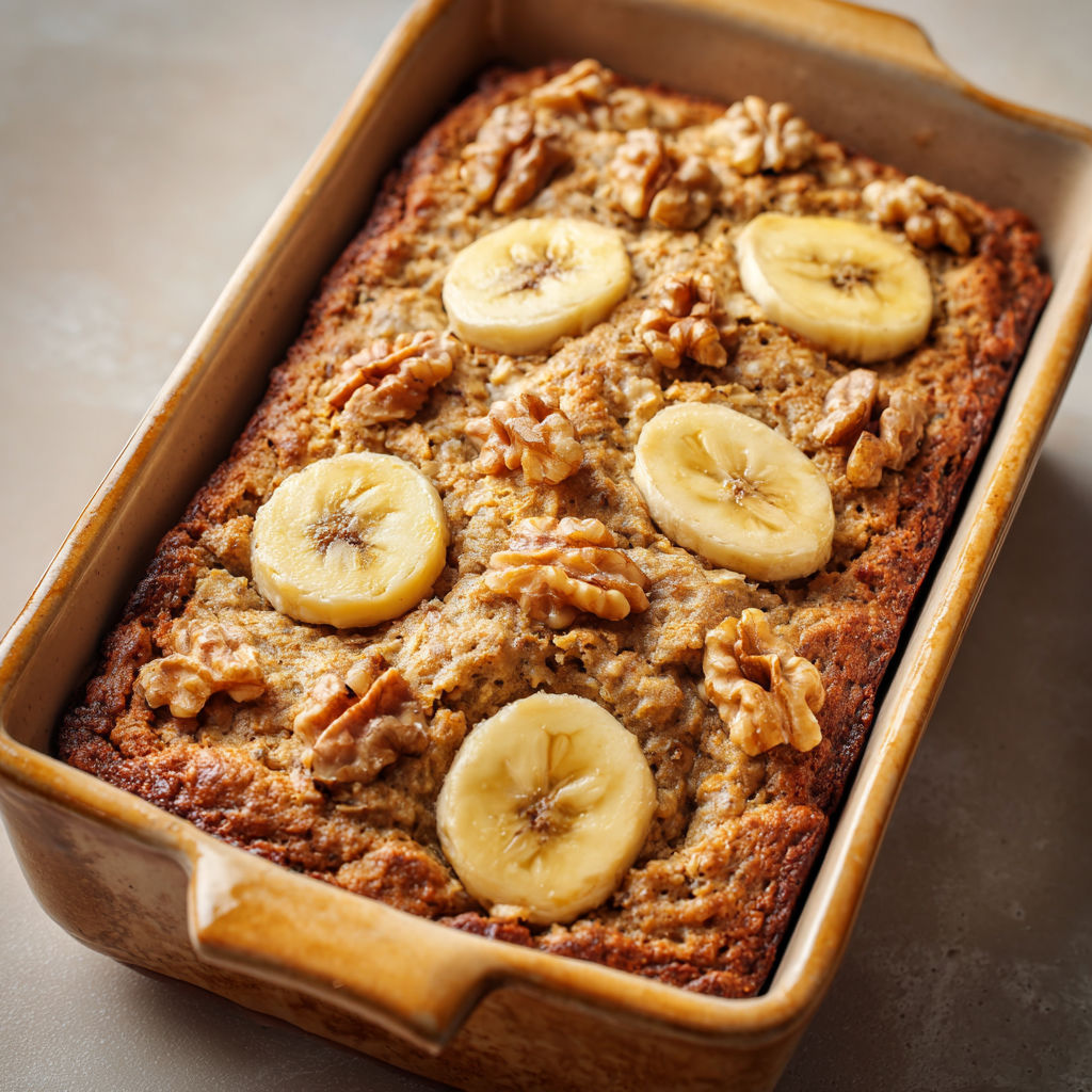Cake énergie à l’avoine et banane.