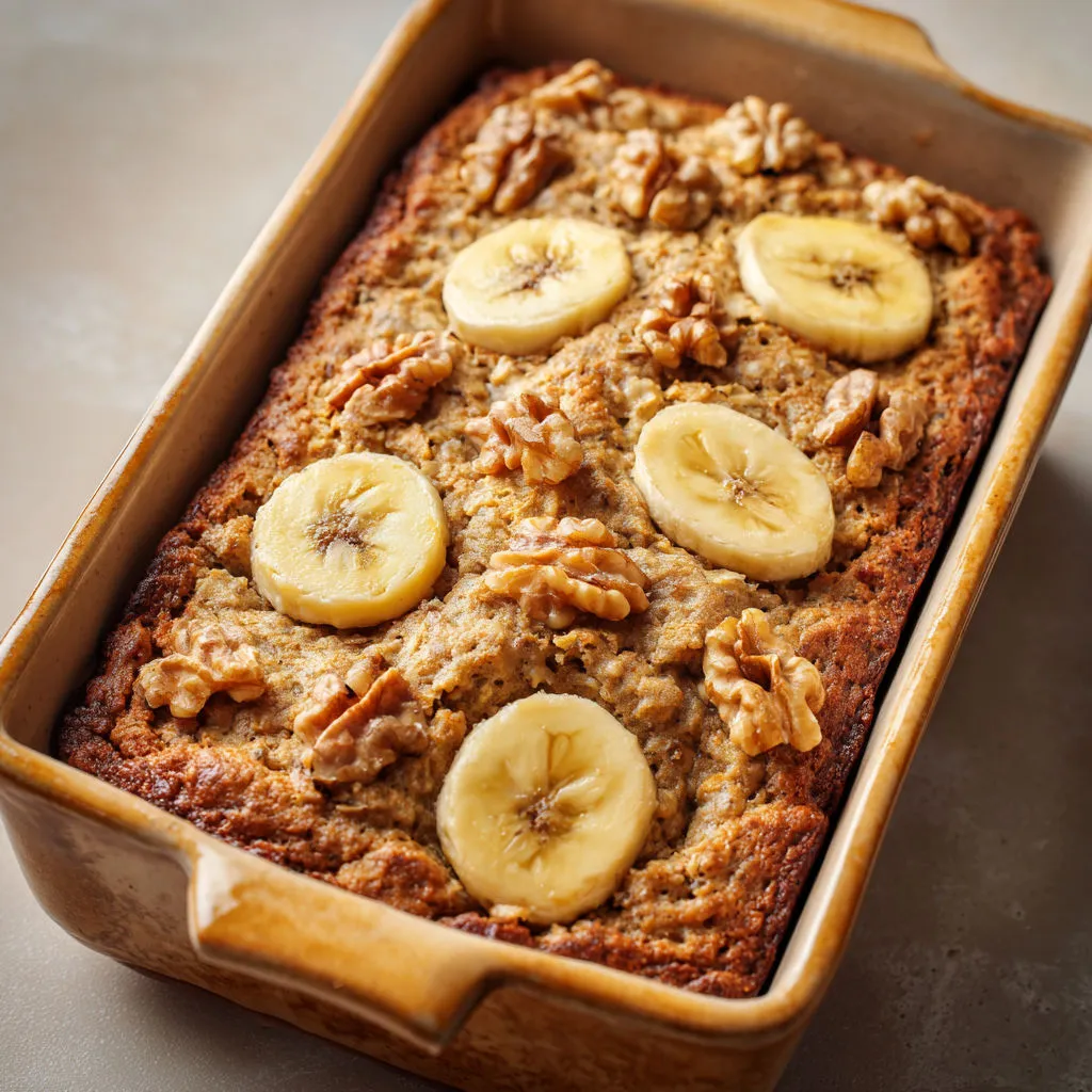 Cake énergie à l’avoine et banane.