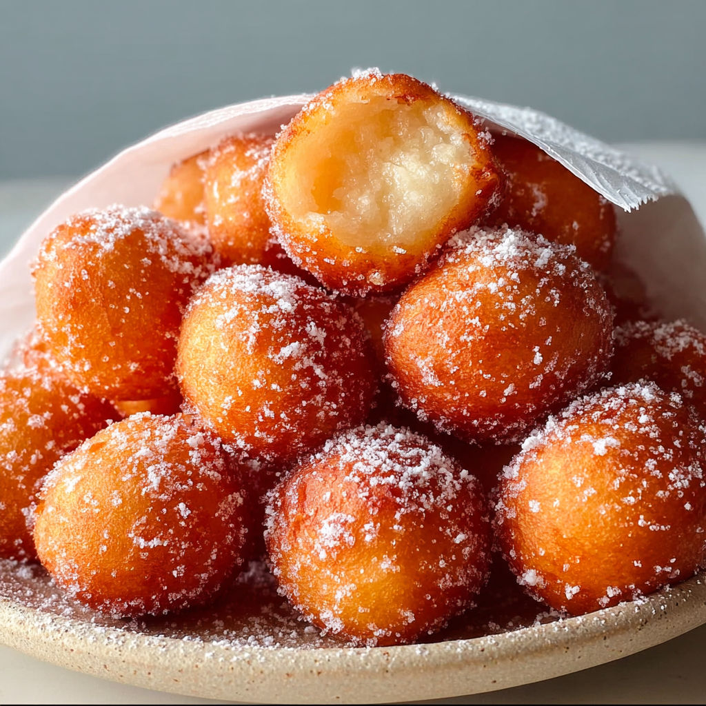 Des beignets légers et dorés, réalisés avec du yaourt.