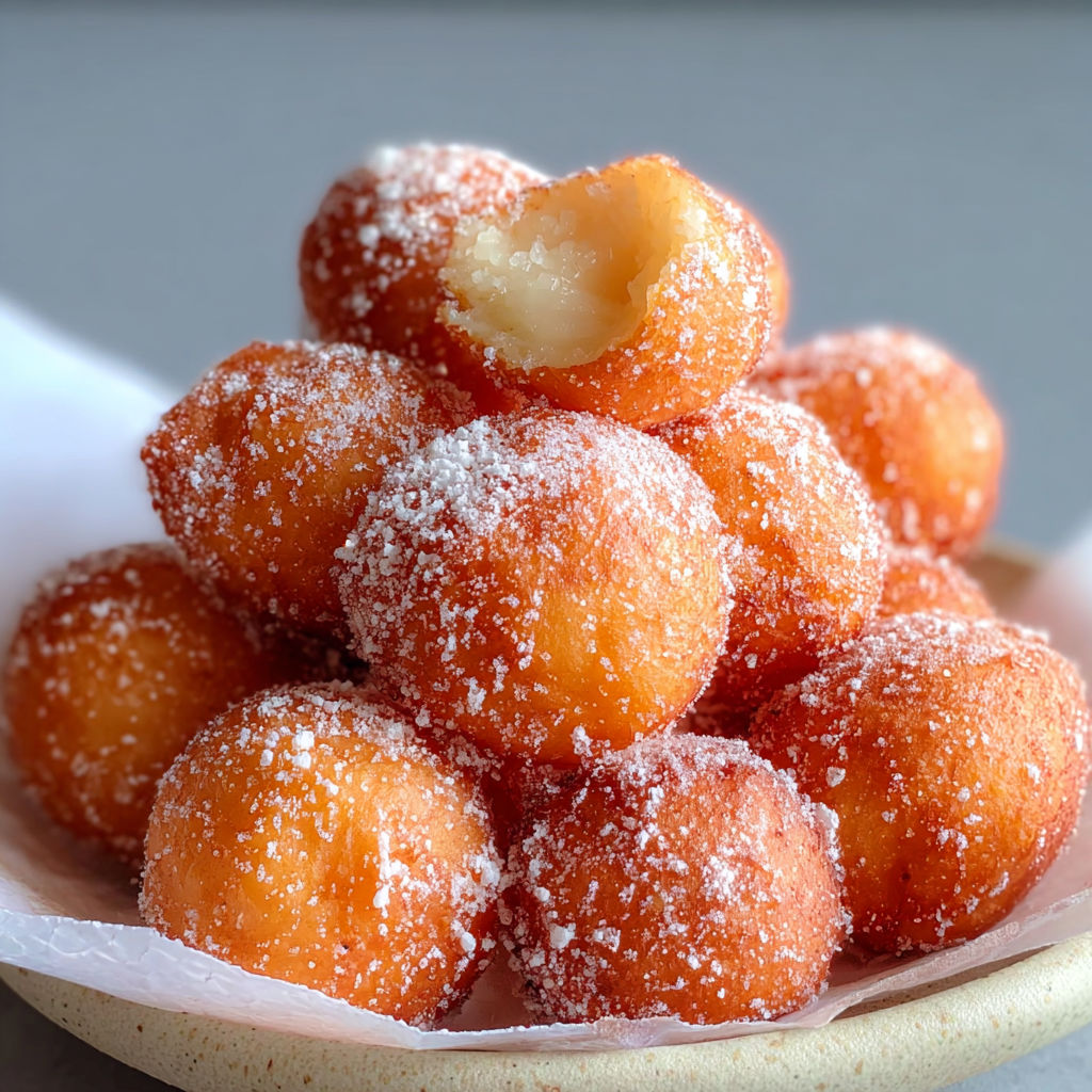 Des beignets au yaourt tout chauds et prêts à croquer.