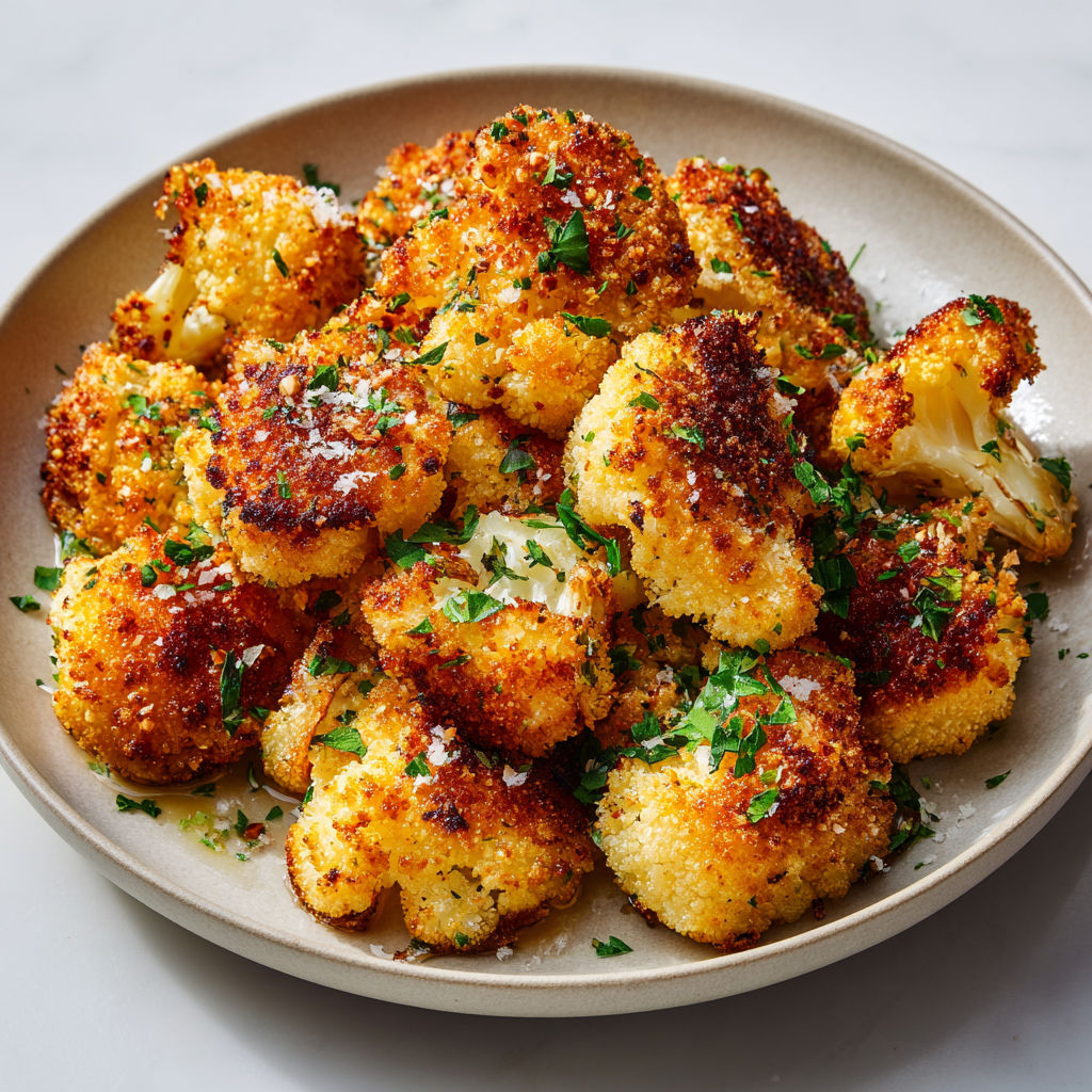 Généreux Croquant : Chou-fleur Parmesan pour Fans de Légumes.
