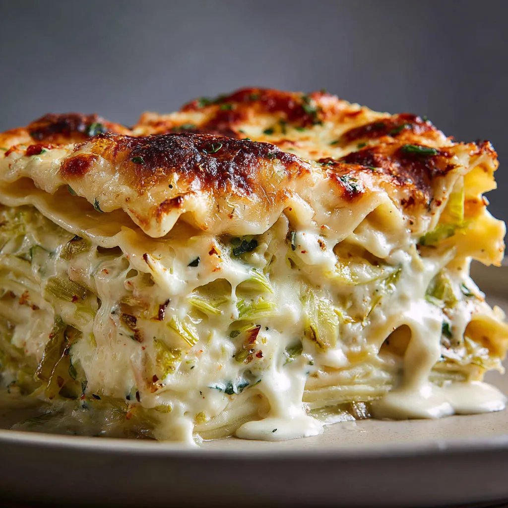 Lasagnes Crémeuses Poireaux Boursin.