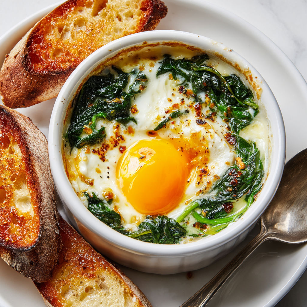 Des œufs cocotte hyper rapides au chèvre, prêts en moins de 15 minutes.