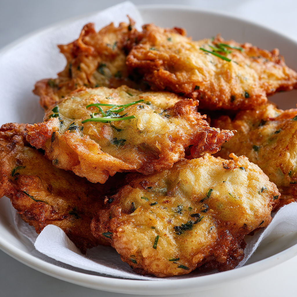 Assiette de beignets de morue maison dorés et pleins de saveurs.