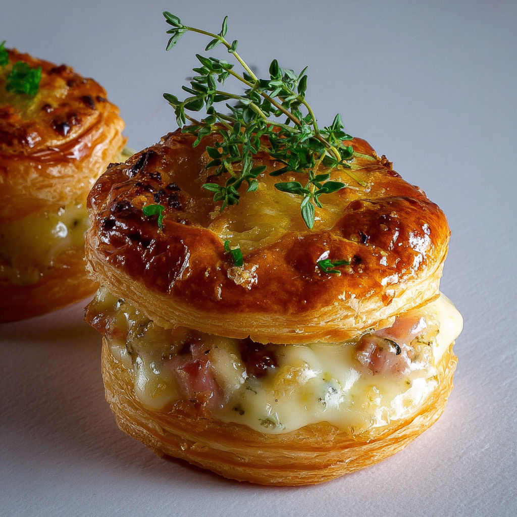 Vol-au-vent reblochon fondant : une gourmandise au fromage.