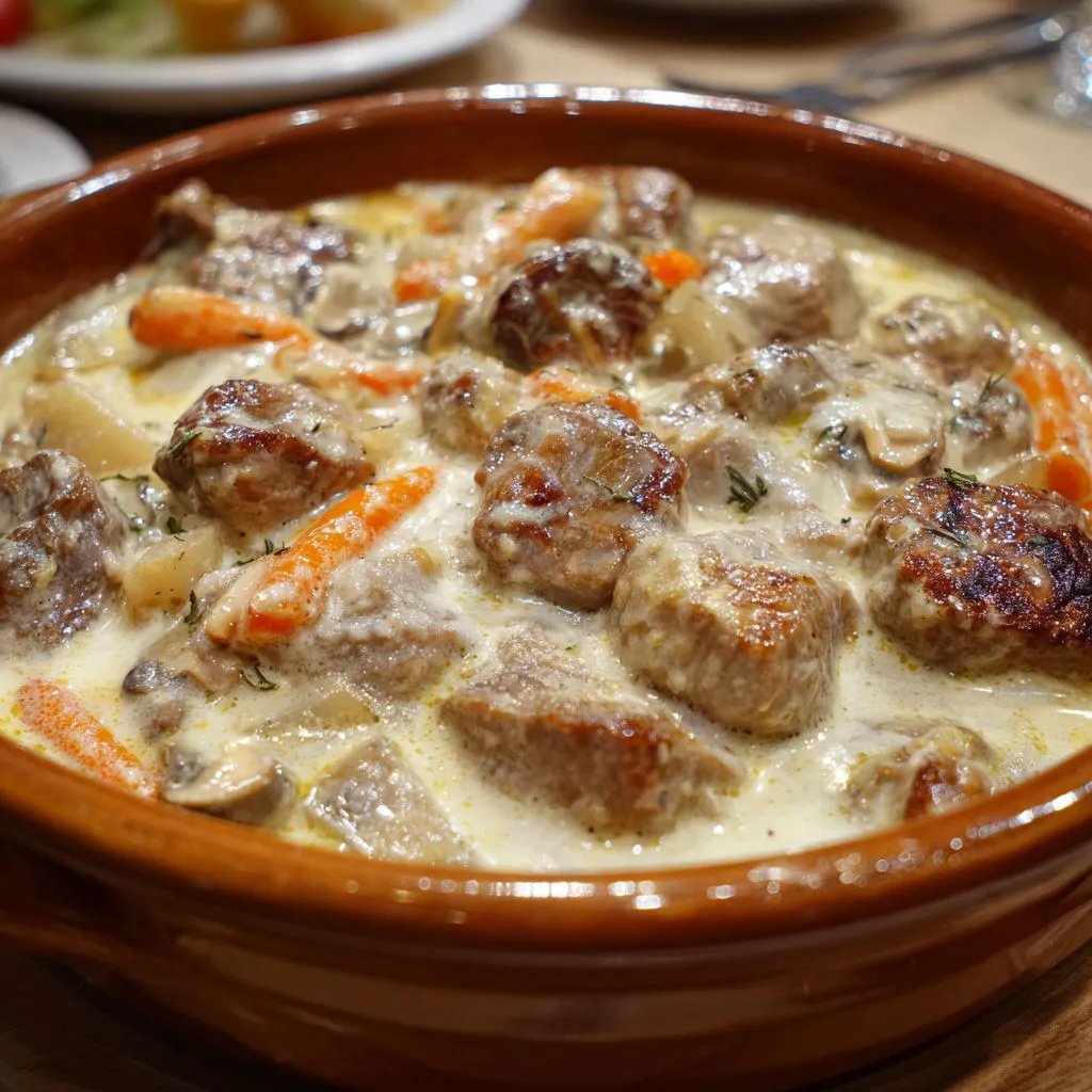 Blanquette de veau sans gluten qui régale tout le monde.