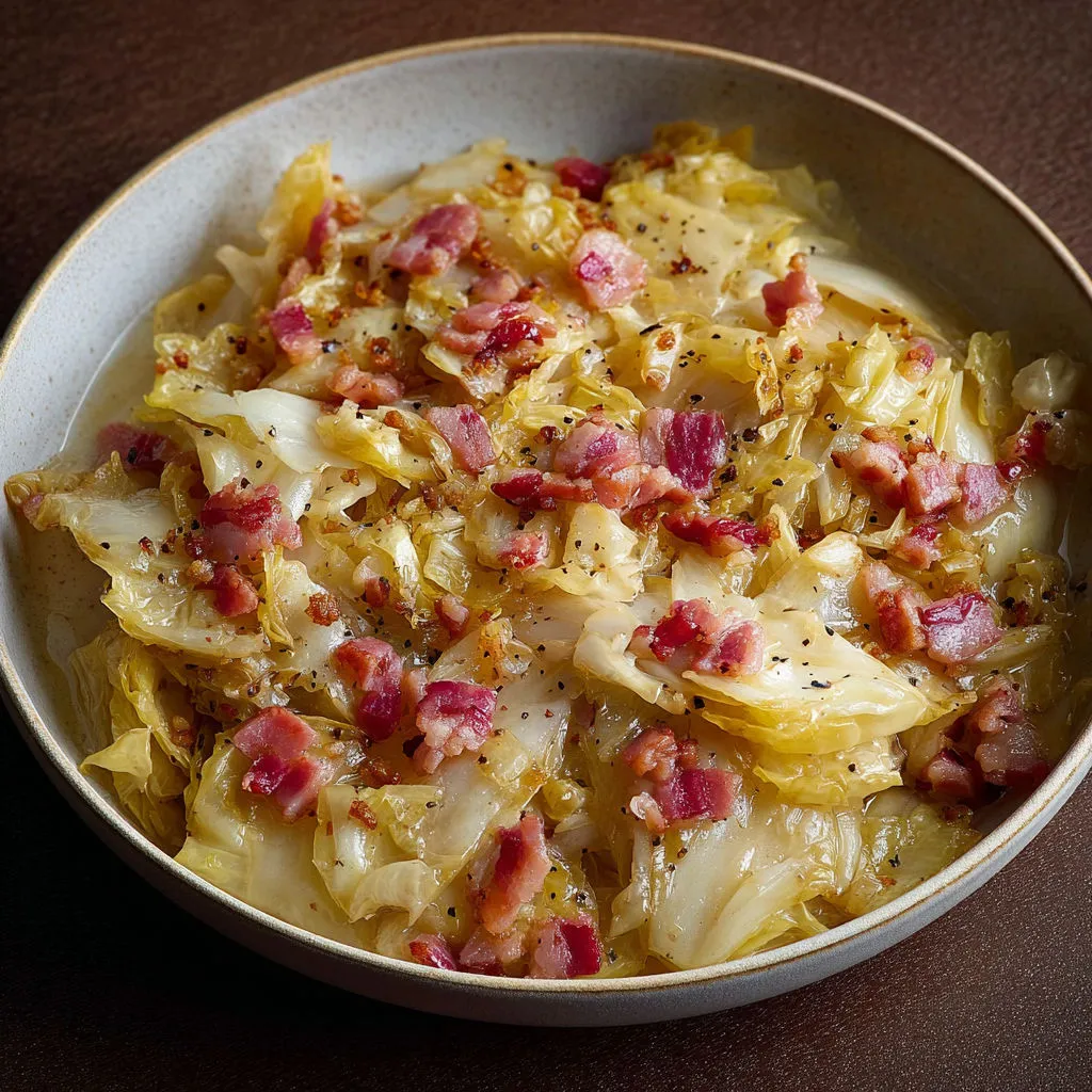 Endives fondantes aux lardons et épinards, servies à table, prêtes à être dégustées.