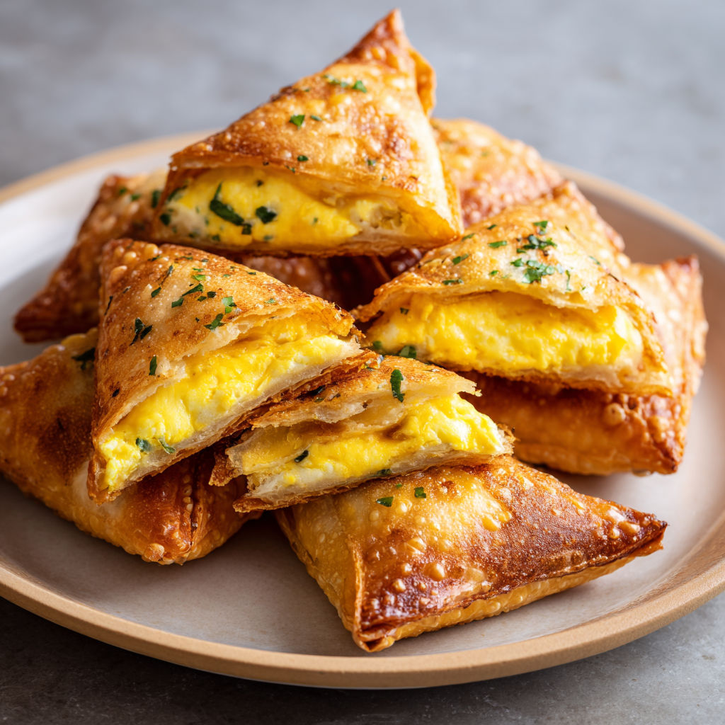 Bricks Gourmandes aux Œufs et Fromage Onctueux.