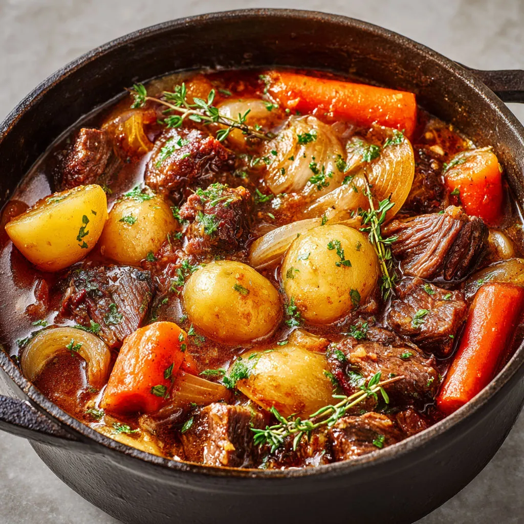 Navarin d’Agneau Ultra-Rapide au Cookeo, Légumes Doux et Bouquet Garni.