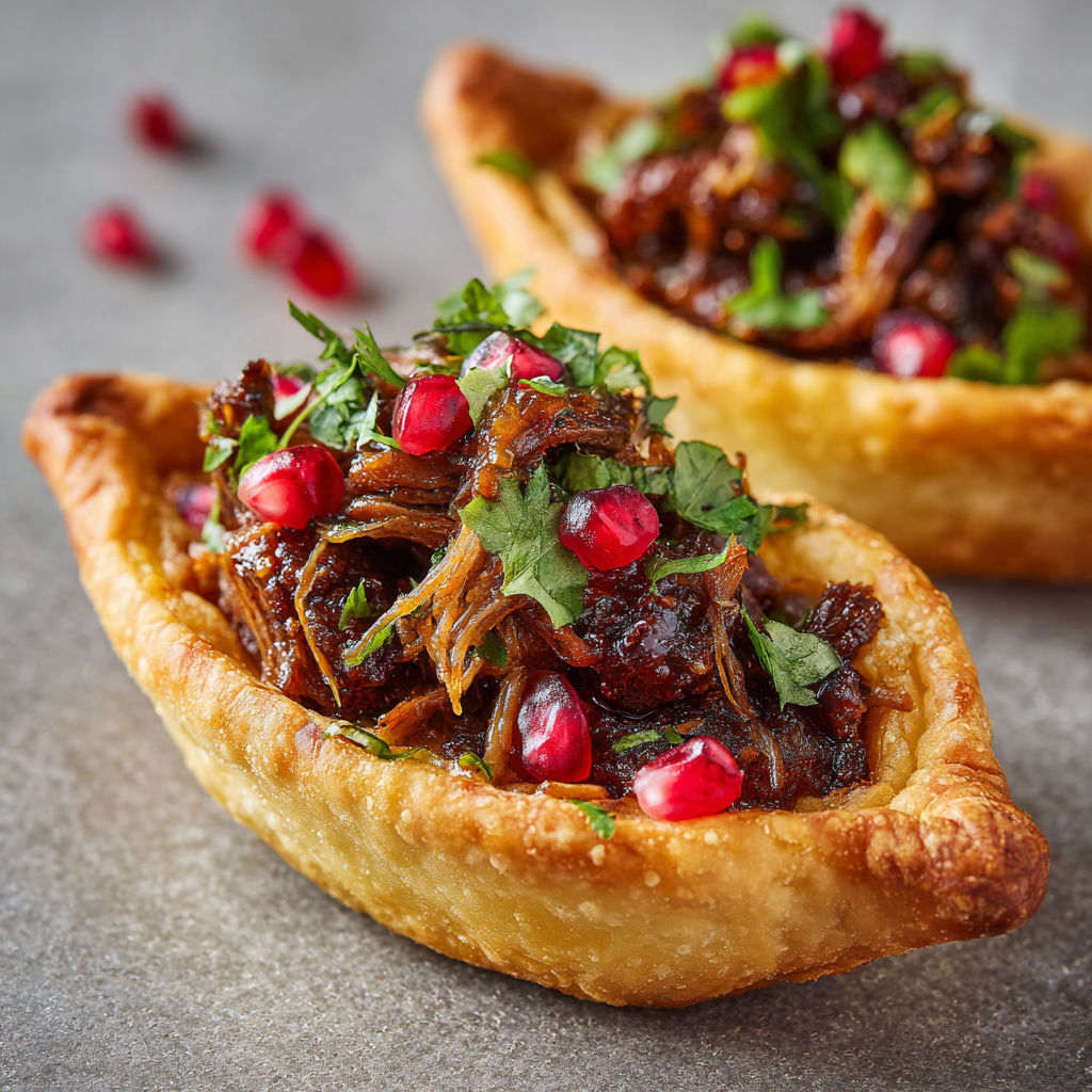 Agneau confit dans une pâte croquante.