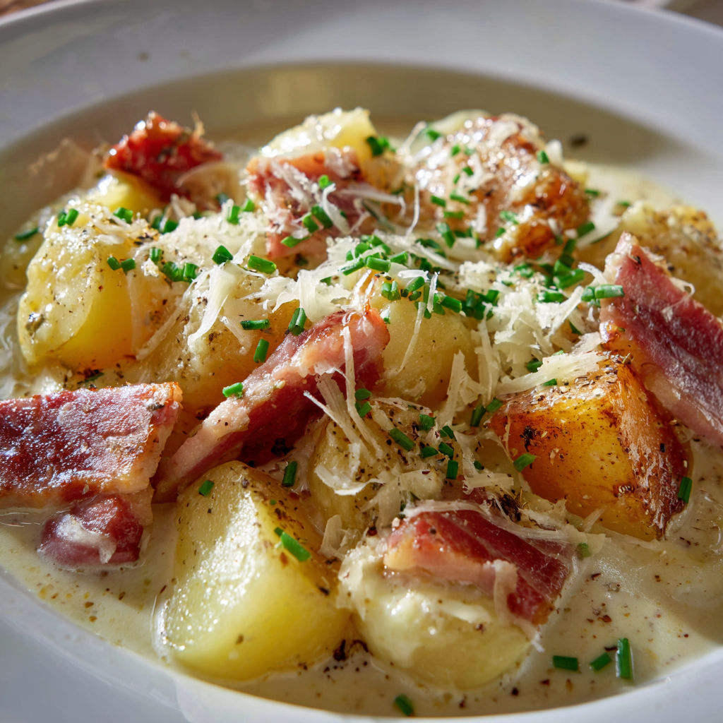 Navets et Pommes de Terre Fondants au Lard, façon Potée Savoureuse.
