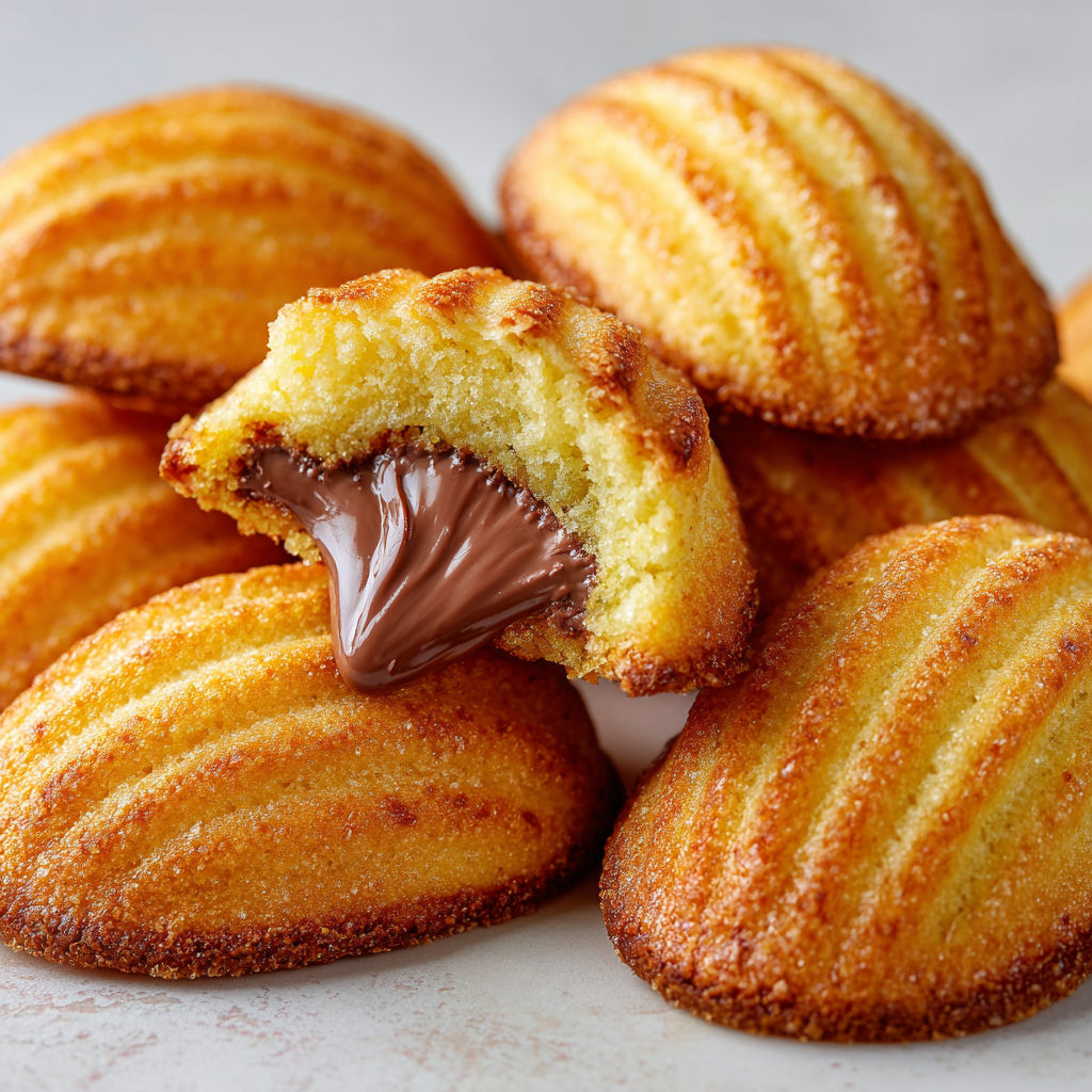 Mini Madeleines Maison au Centre Chocolat-Noisette Ultra Fondant.