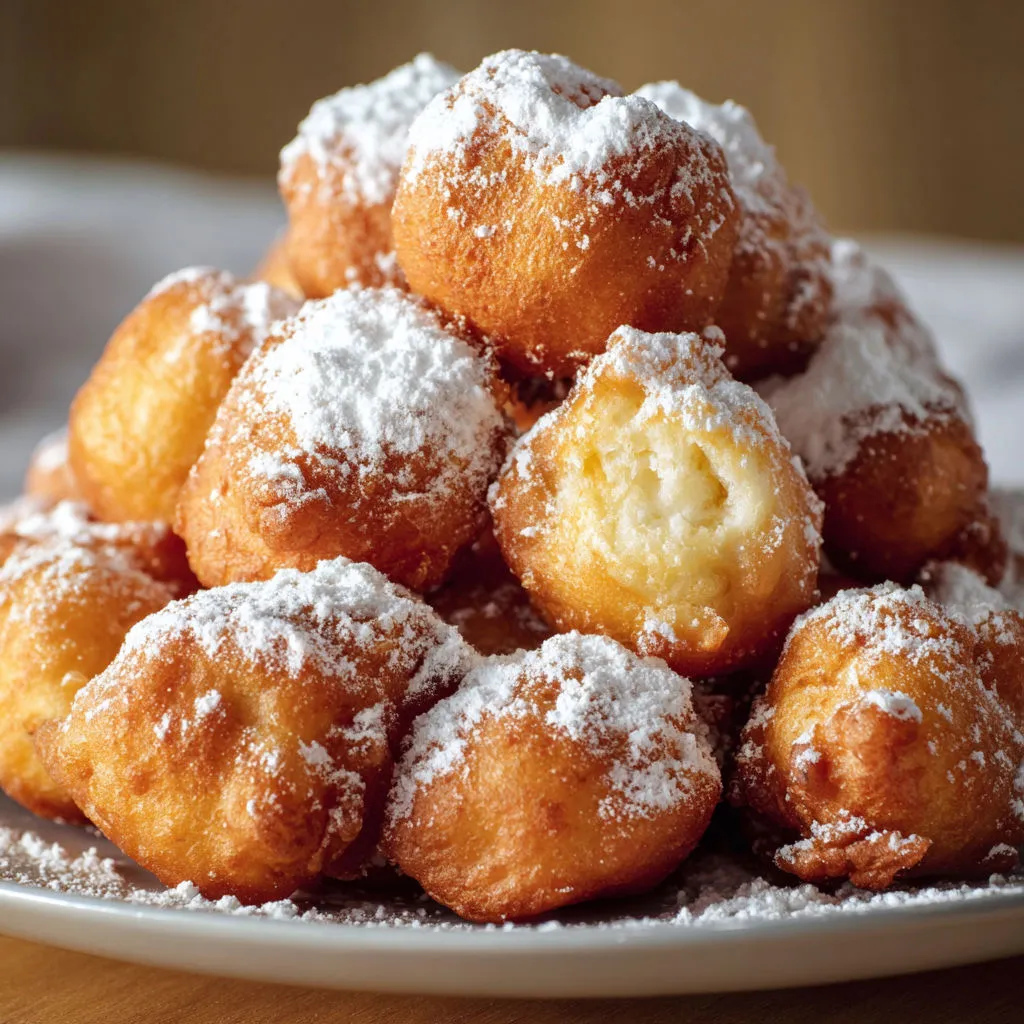 Petits Beignets ronds et dorés façon Suisse.