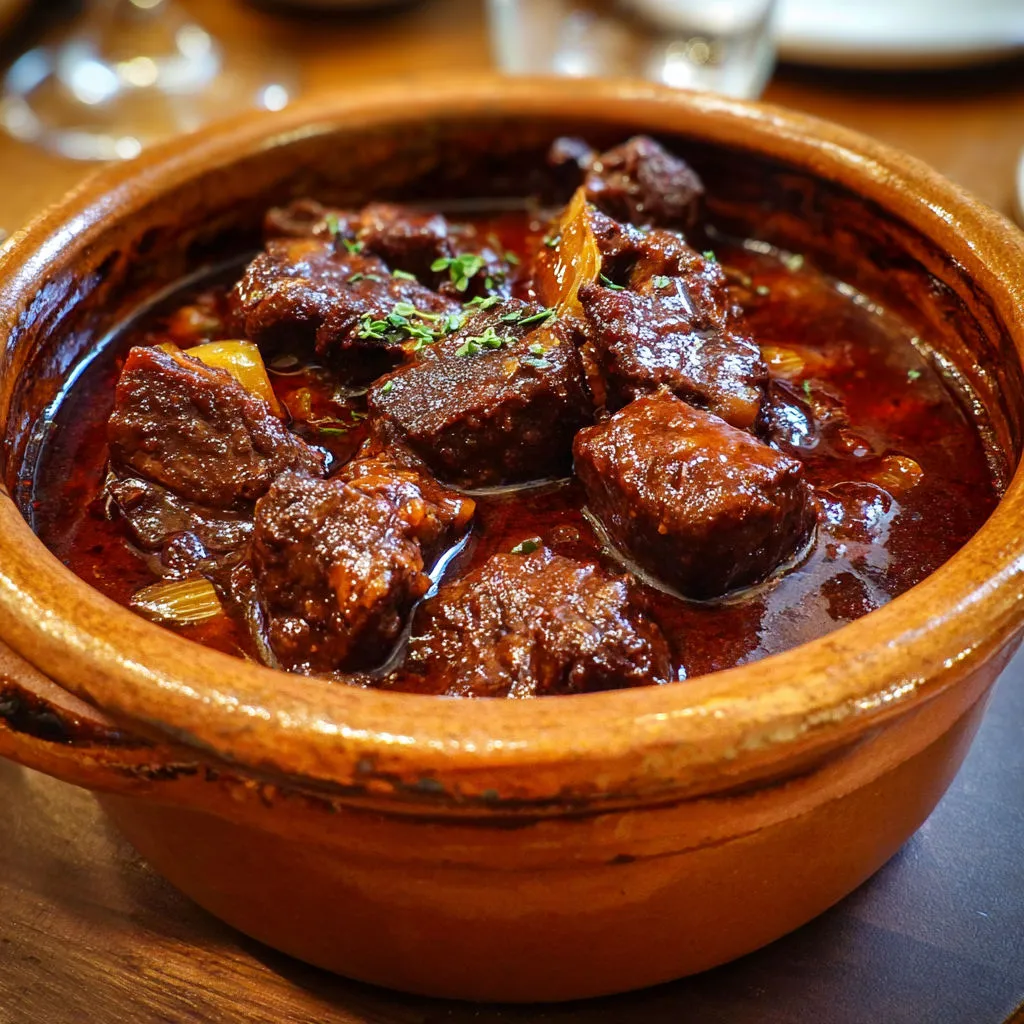 Bœuf Bourguignon Fondant, Longue Cuisson et Parfums Intenses.