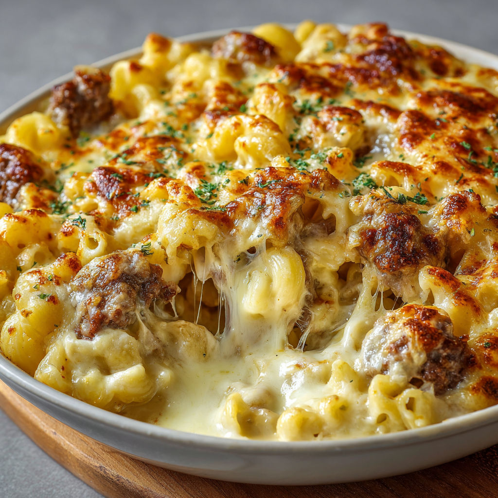 Gratin ultra fondant de coquillettes et raclette.