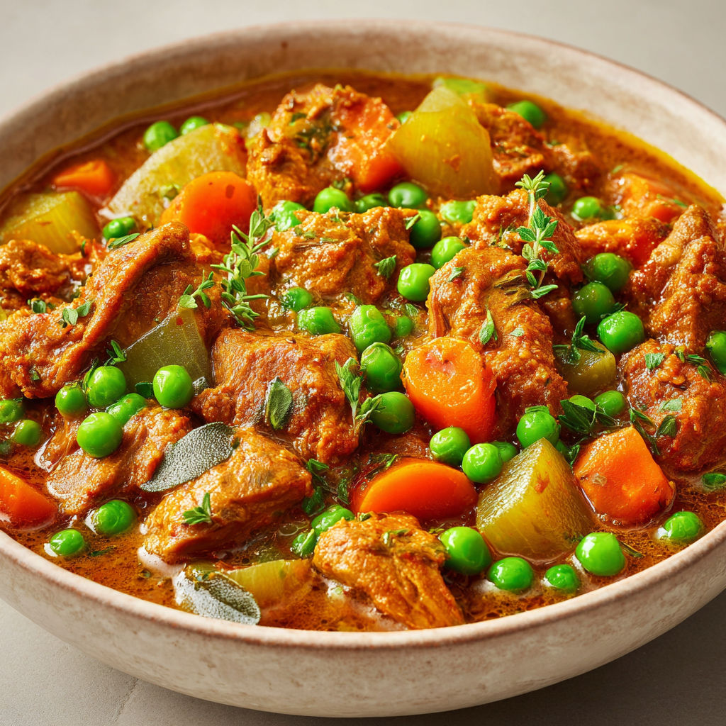 Quasi de veau tout tendre façon tandoori avec petits légumes et sauce savoureuse.