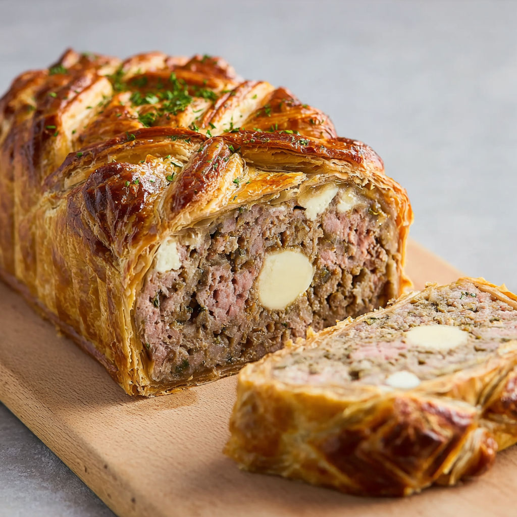 Pain de veau ultra fondant à la sortie du four, herbes fraîches, cœur tendre.