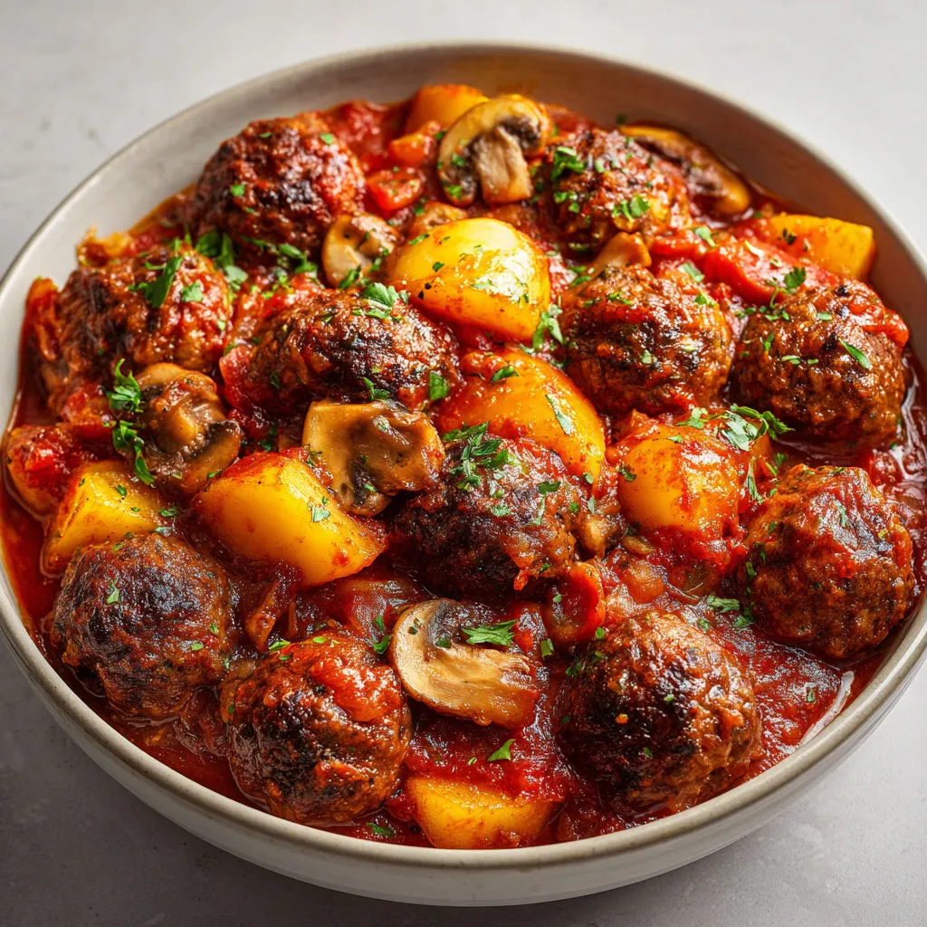 Boulettes de bœuf et pommes de terre au Cookeo, plat ultra gourmand et tendre.