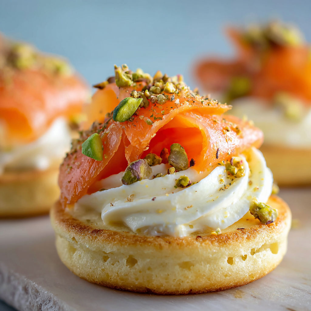 Blinis moelleux saumon fumé et crème citron, élégance simplissime.