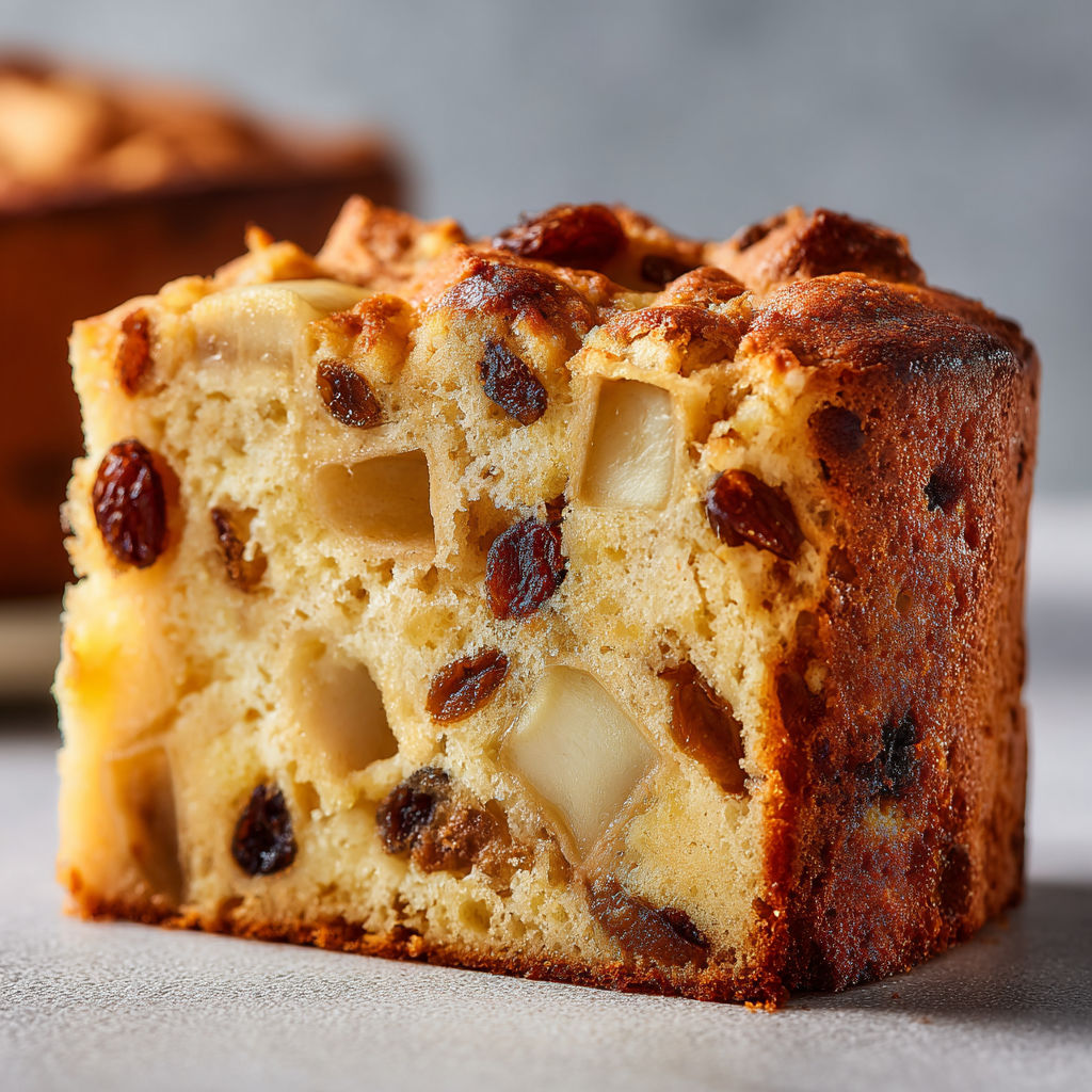 Gâteau maison pommes poires raisins, moelleux à souhait et plein de douceur naturelle.