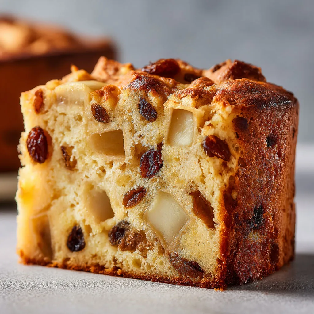 Gâteau maison pommes poires raisins, moelleux à souhait et plein de douceur naturelle.