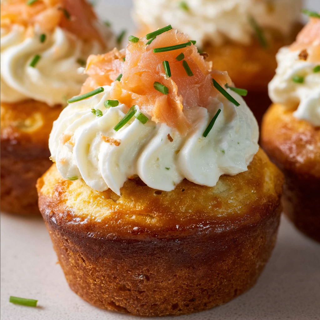Petits gâteaux salés au saumon fumé et asperges, tendres et élégants parfaits pour l’apéro.