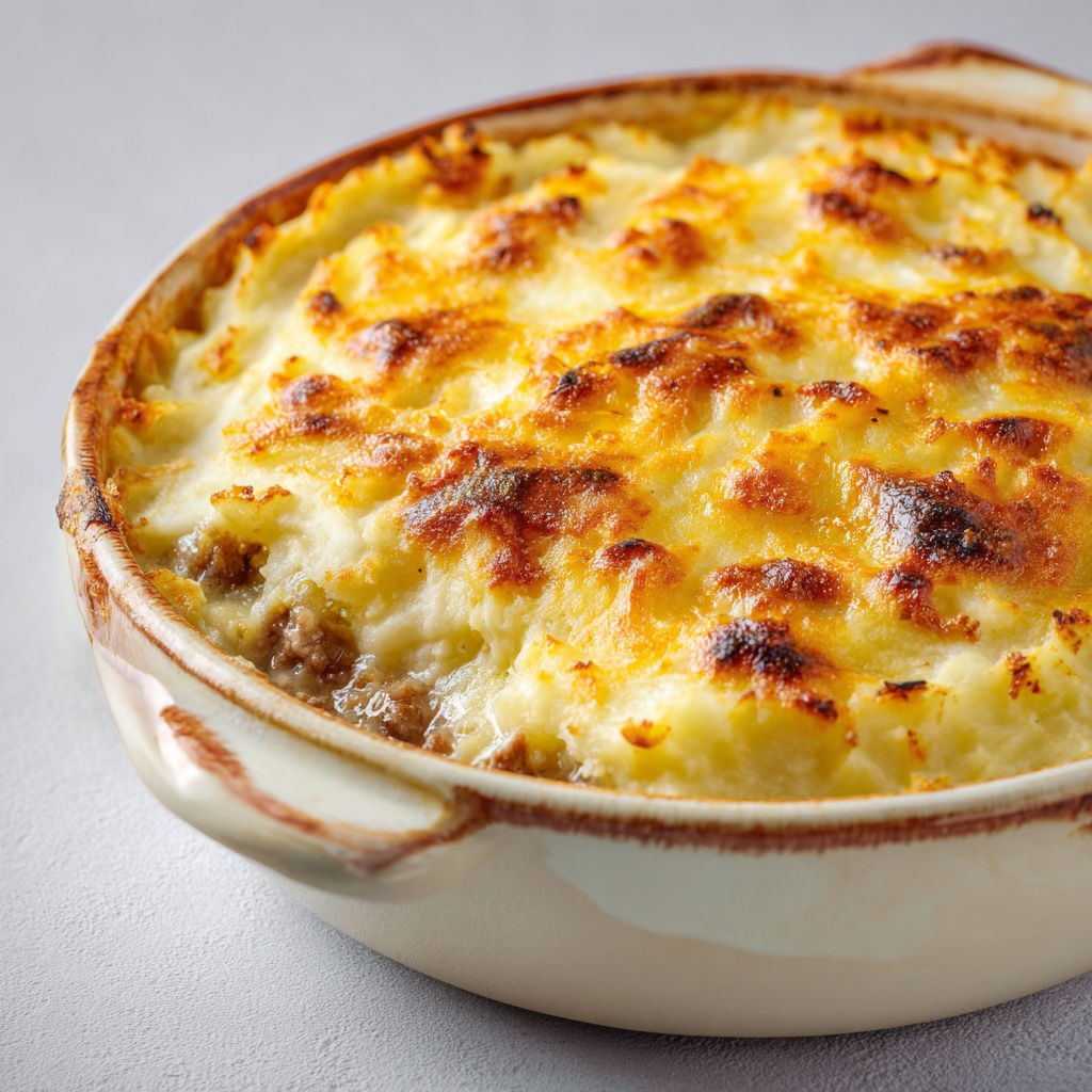 Gratin d’agneau, doux et parfumé, avec amandes et épices.