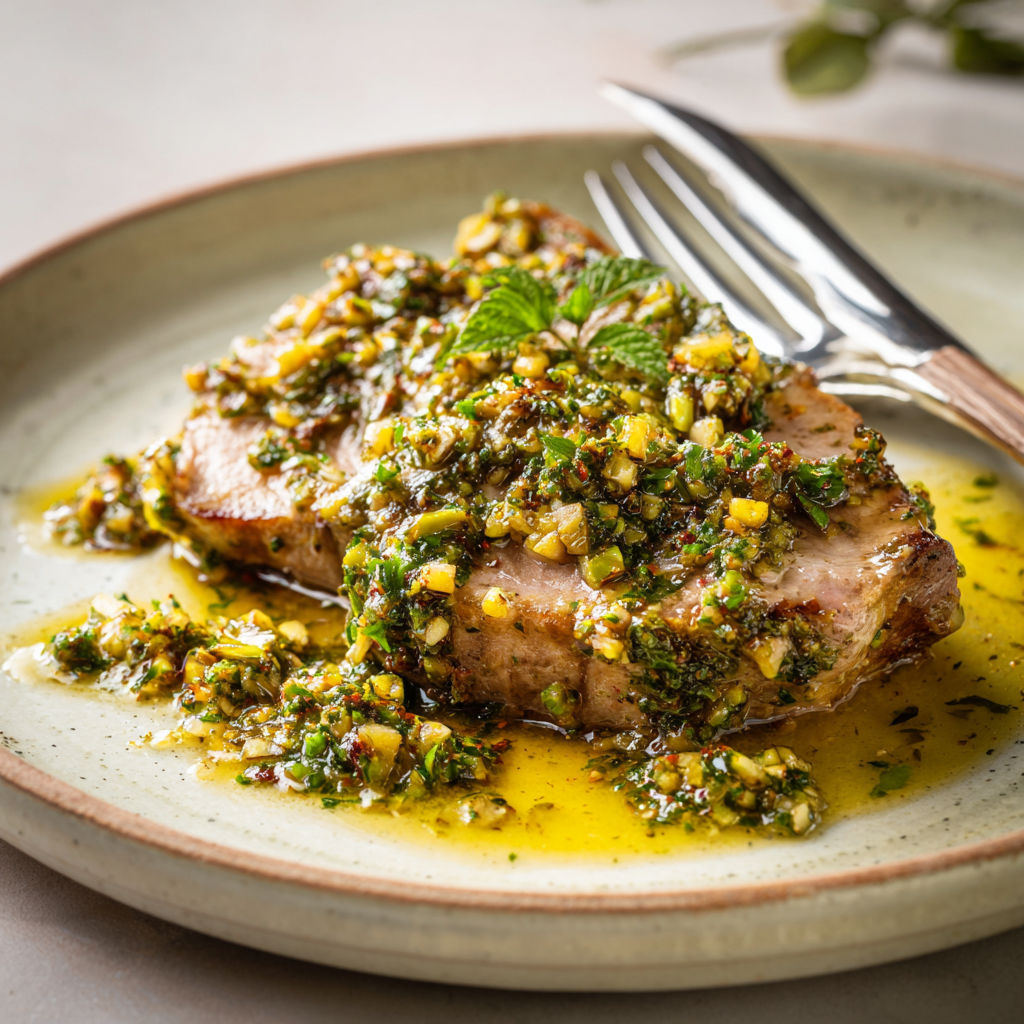 Gigot d’agneau en tranches, gremolata citron confit, explosion de fraîcheur.
