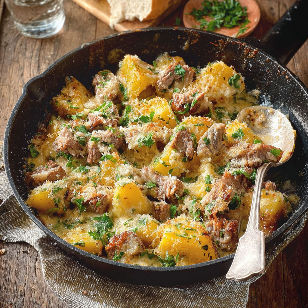 Agneau rôti vin blanc et pecorino, fondant et doré à souhait.