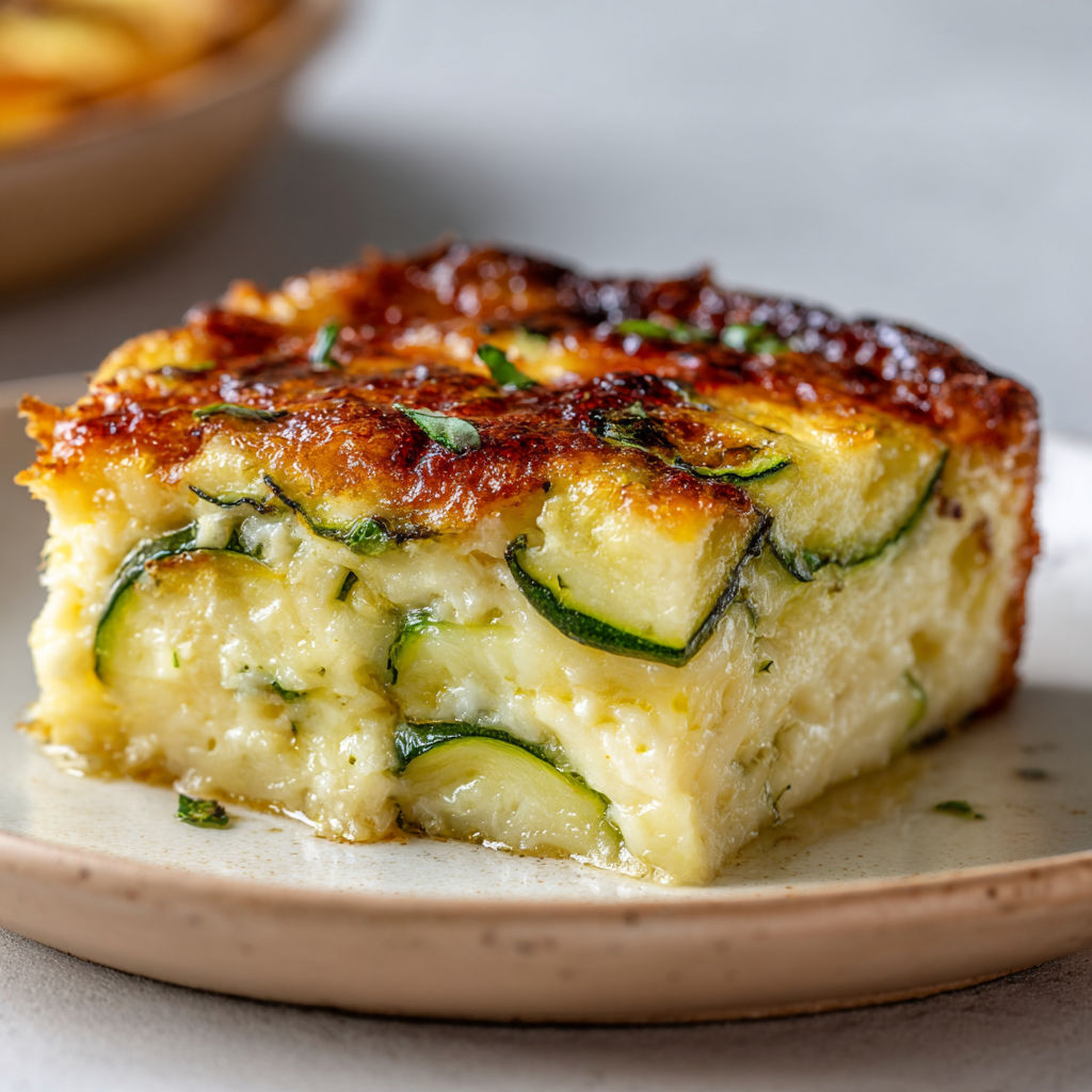 Courgettes servies élégamment sur un plat en céramique.
