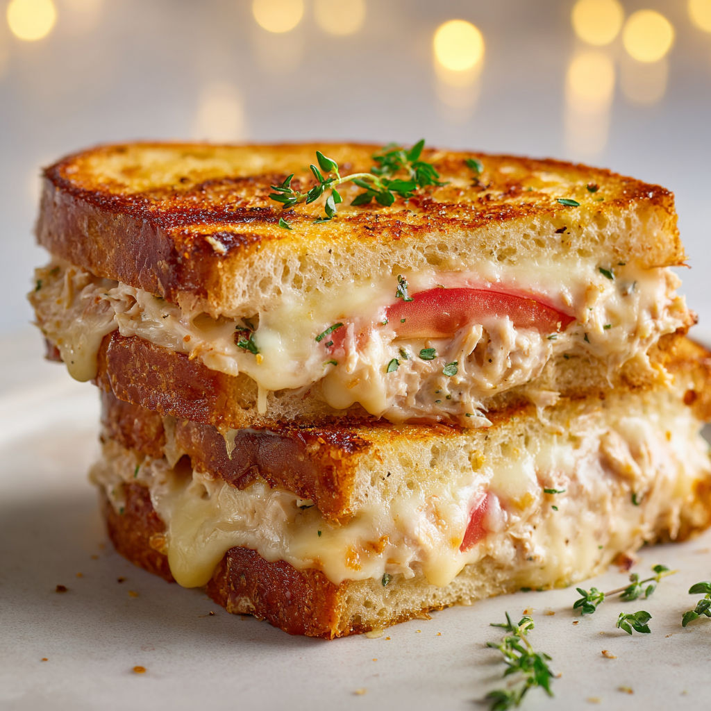 Toast thon fromage croustillant à la Vache qui rit.