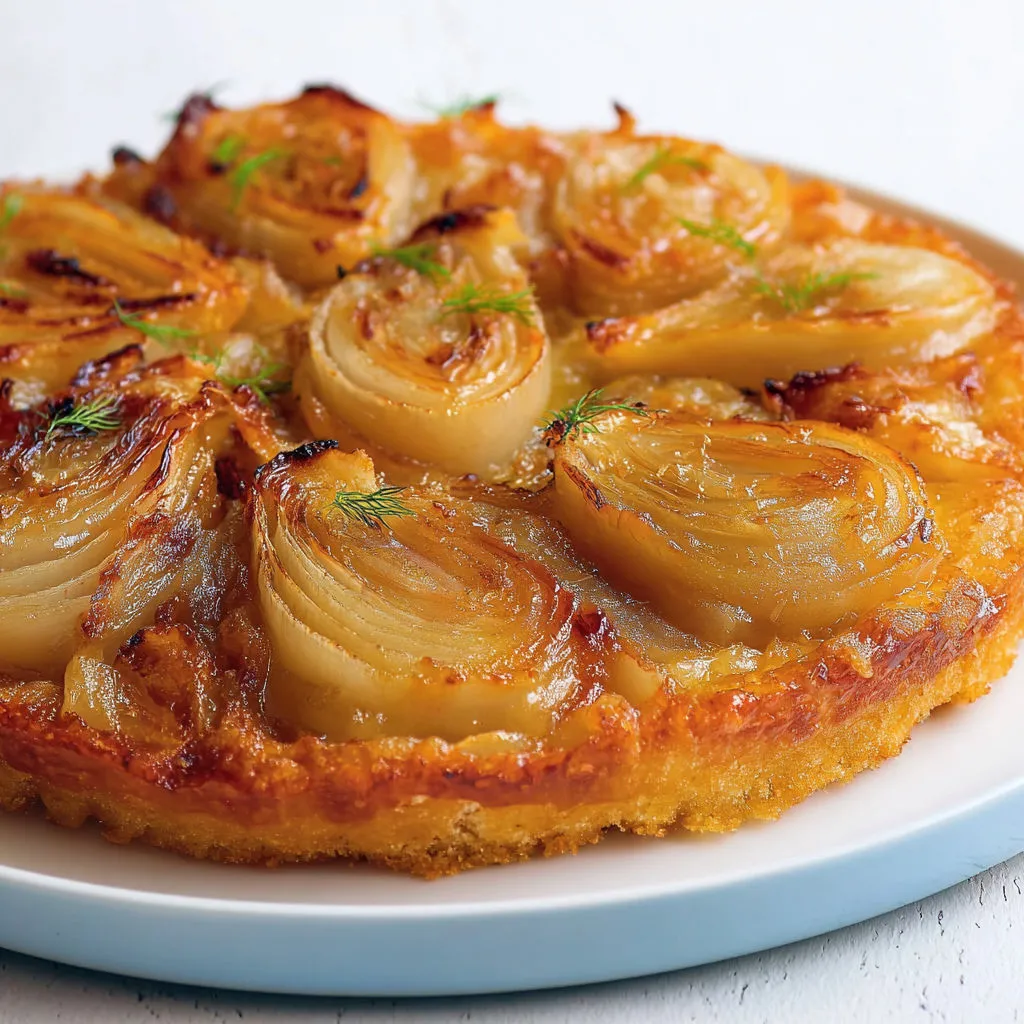 Tarte de fenouil rôtie au parmesan, façon keto avec croûte croquante et intérieur fondant.
