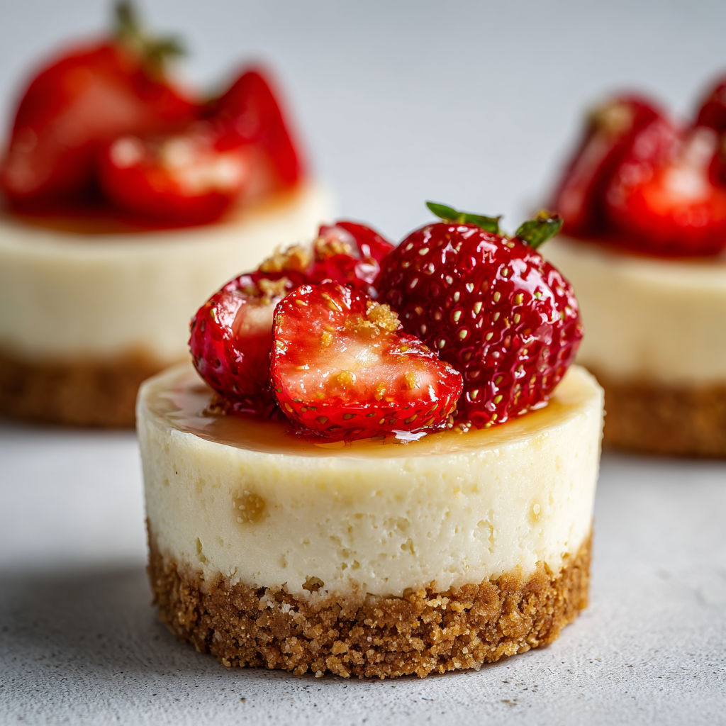 Dessert aux fraises sur une base croquante de speculoos, servi avec des fraises fraîches.