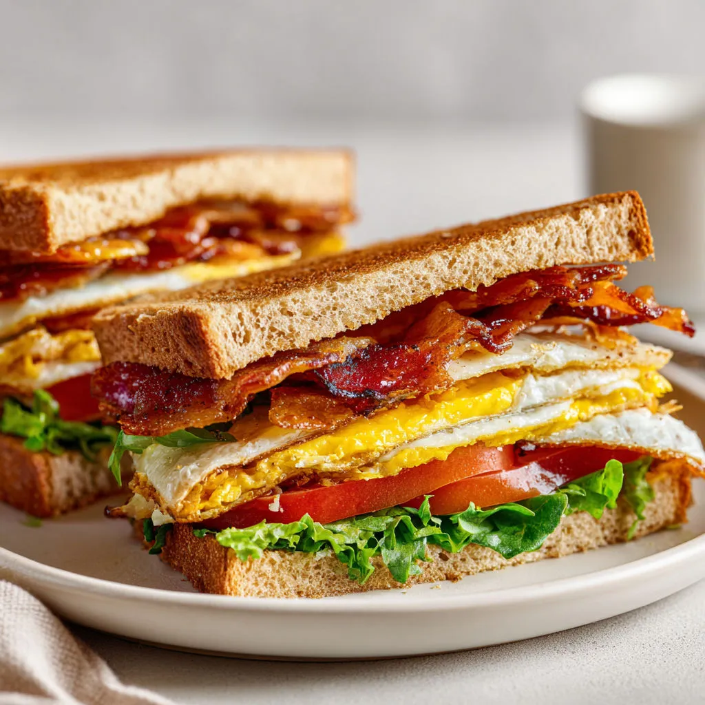 Sandwich chaud grillé au beurre avec garniture façon club, parfait dehors et super vite prêt