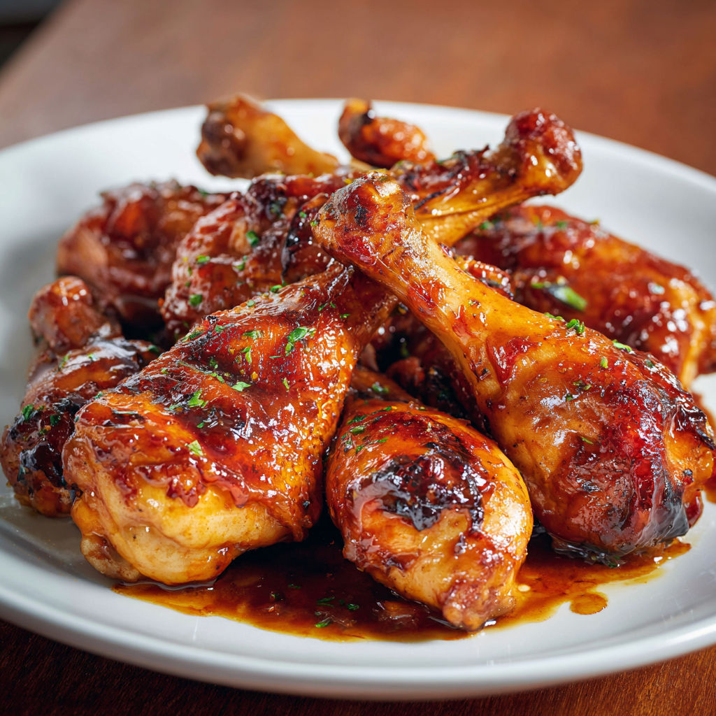 Poulet huli-huli doré à l’ananas, gingembre frais et sauce soja enrobante.